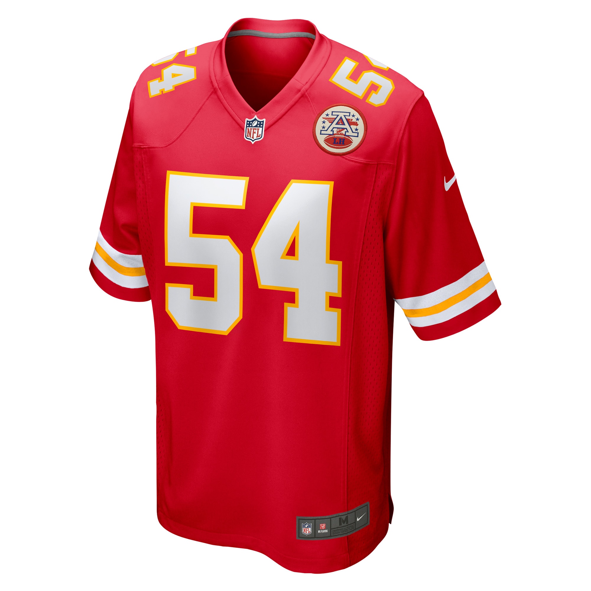 Alternative view of Men's Kansas City Chiefs Leo Chenal Red Game Player Jersey JS3576 nicesnker
