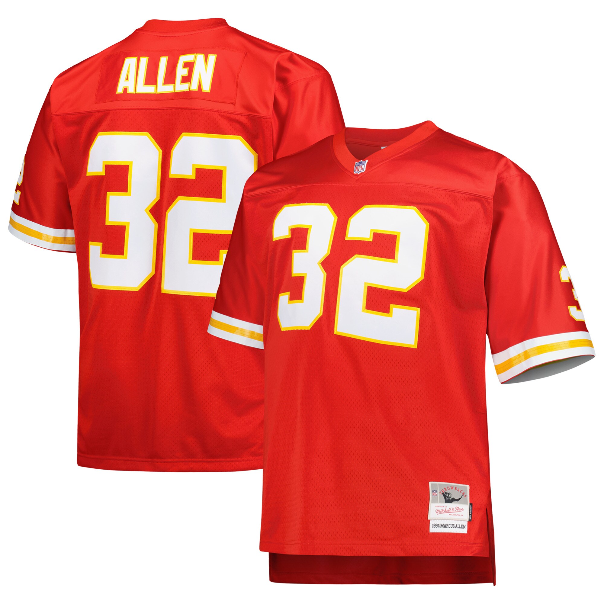 Men's Kansas City Chiefs Marcus Allen Mitchell & Ness Red Big & Tall 1994 Retired Player Jersey JS3750 nicesnker