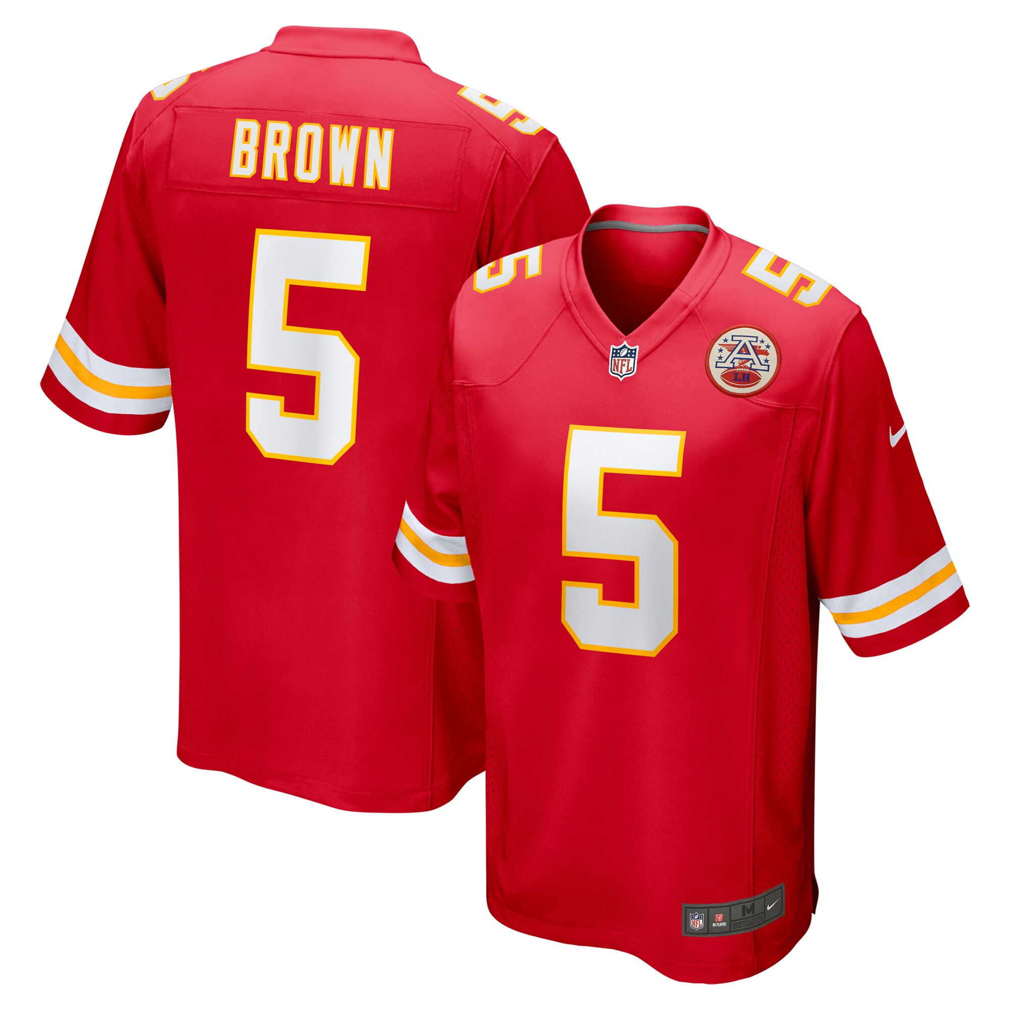 Men's Kansas City Chiefs Marquise Brown Red Game Jersey JS9415 nicesnker