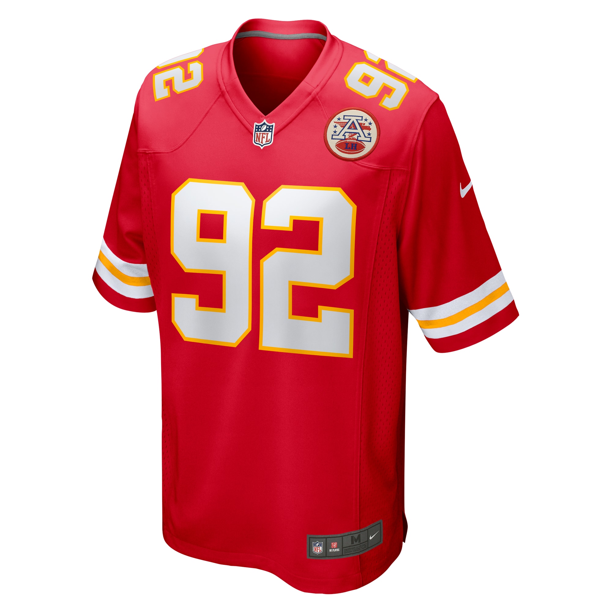 Alternative view of Men's Kansas City Chiefs Neil Farrell Jr. Red Team Game Jersey JS3127 nicesnker
