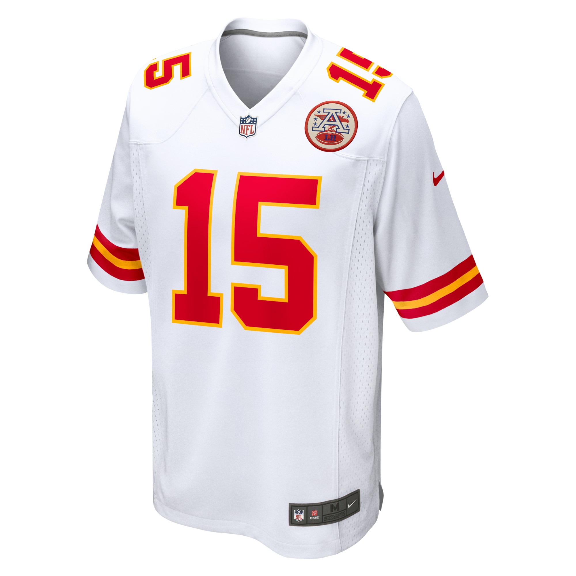 Alternative view of Men's Kansas City Chiefs Patrick Mahomes White Game Jersey JS1344 nicesnker