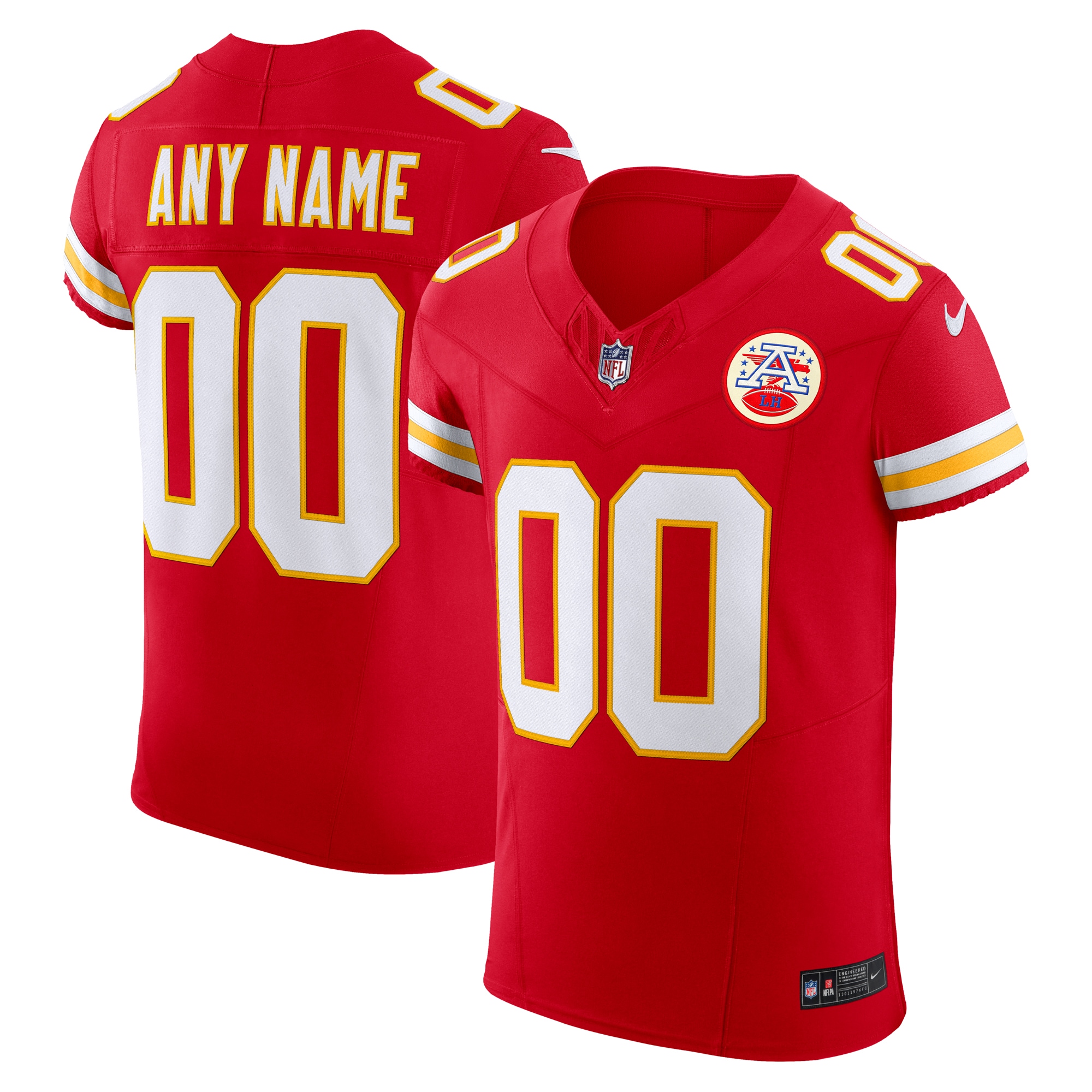 Men's Kansas City Chiefs Red Vapor F.U.S.E. Elite Custom Jersey JS7049 nicesnker