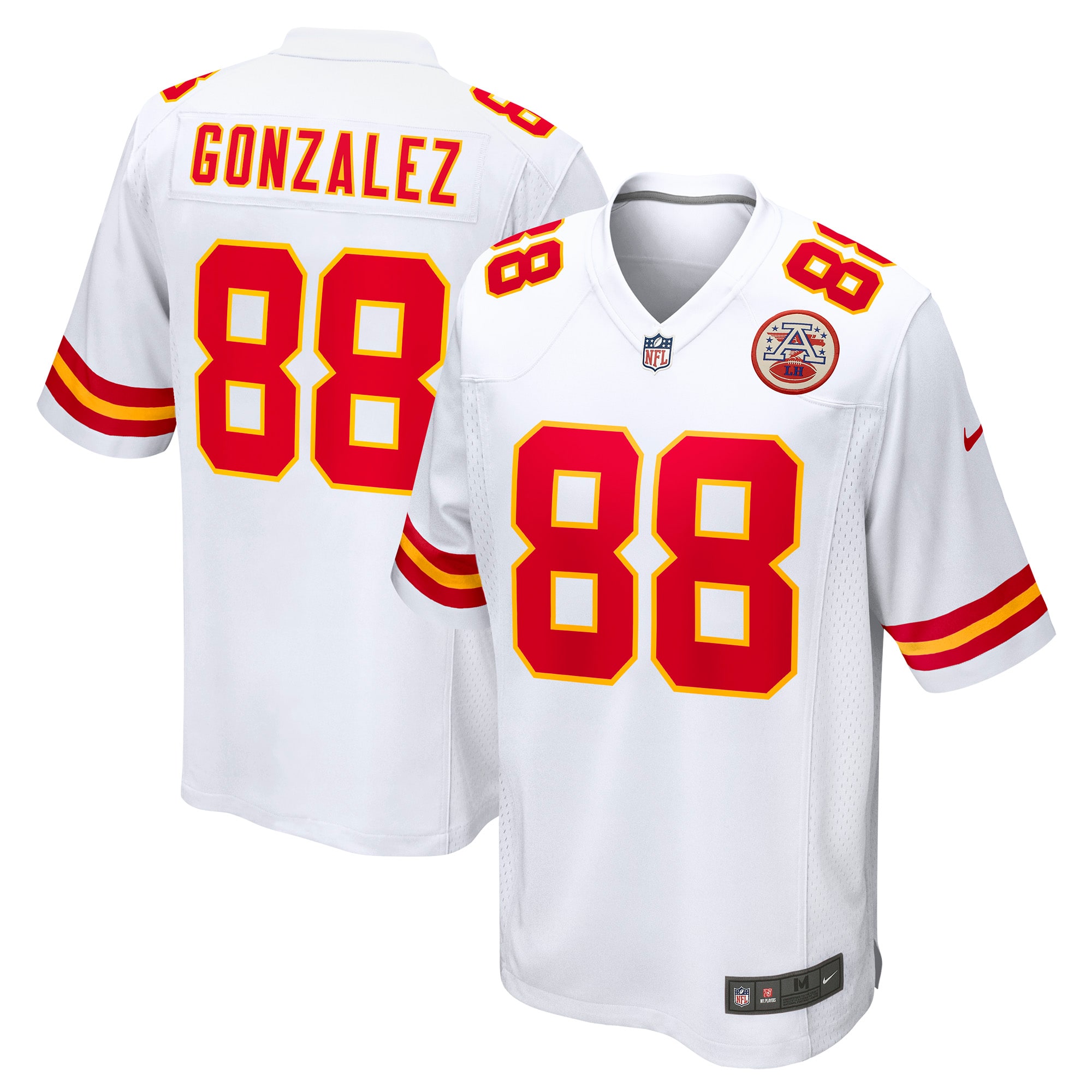Men's Kansas City Chiefs Tony Gonzalez White Retired Player Game Jersey JS7459 nicesnker
