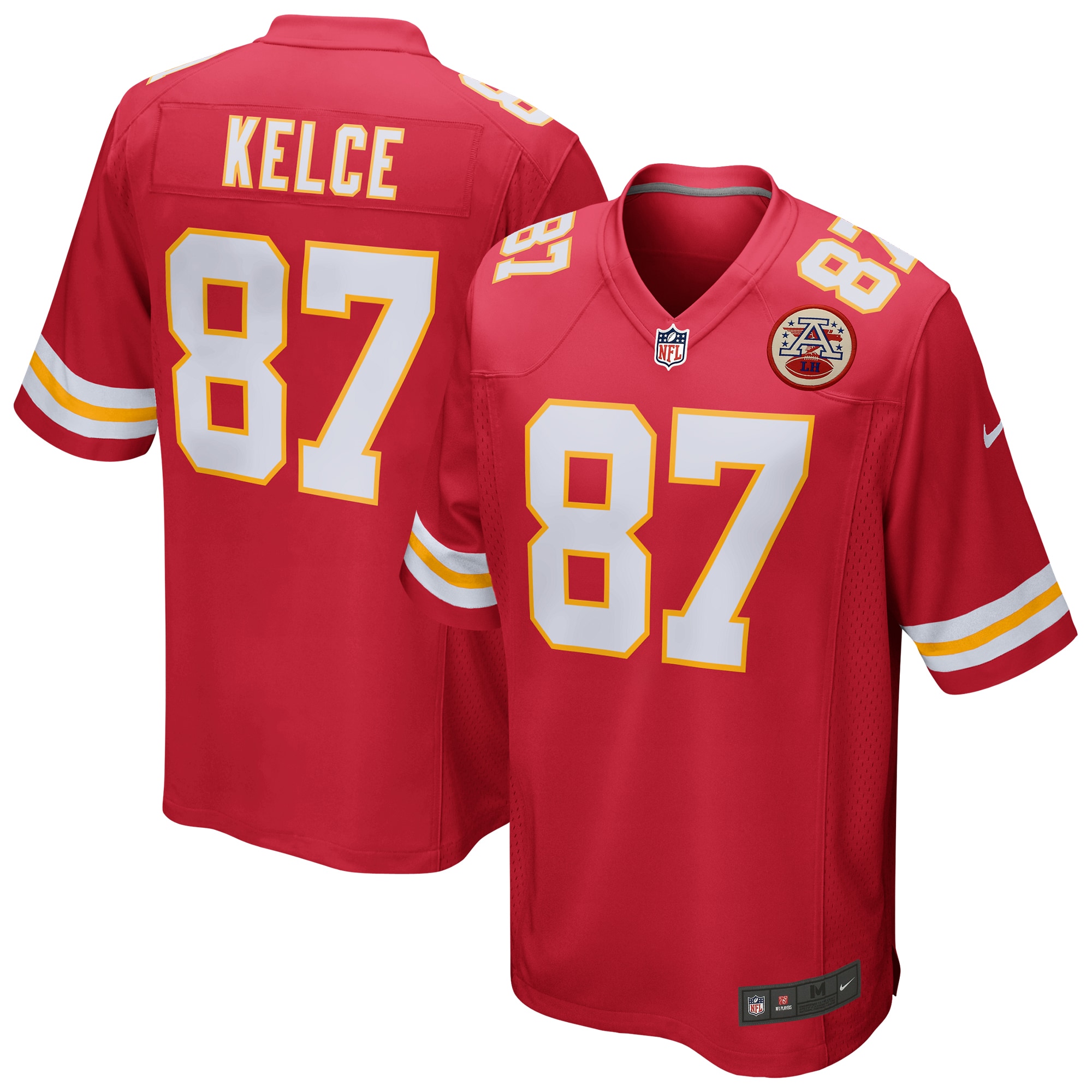 Men's Kansas City Chiefs Travis Kelce Red Game Jersey JS6893 nicesnker