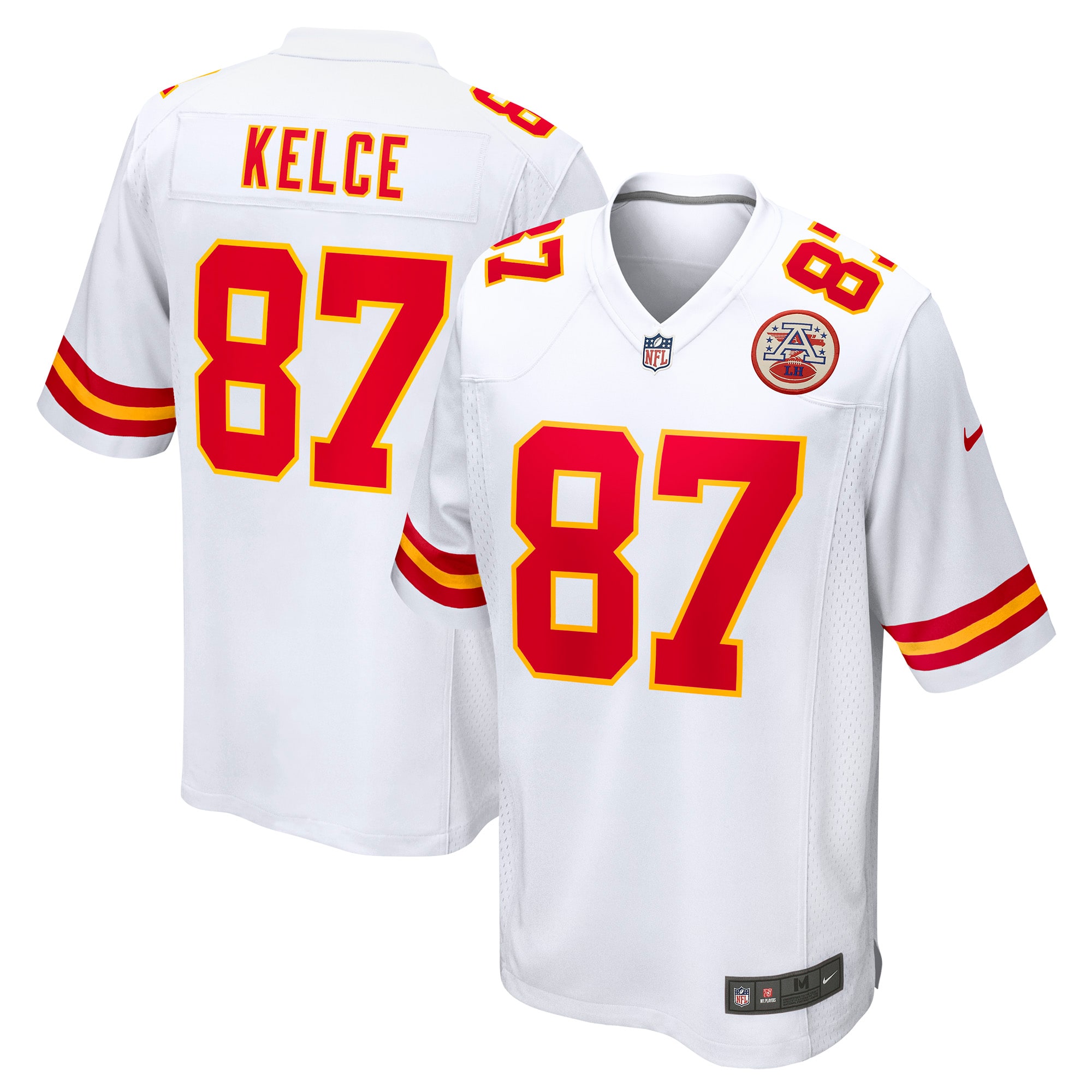 Men's Kansas City Chiefs Travis Kelce White Player Game Jersey JS5390 nicesnker
