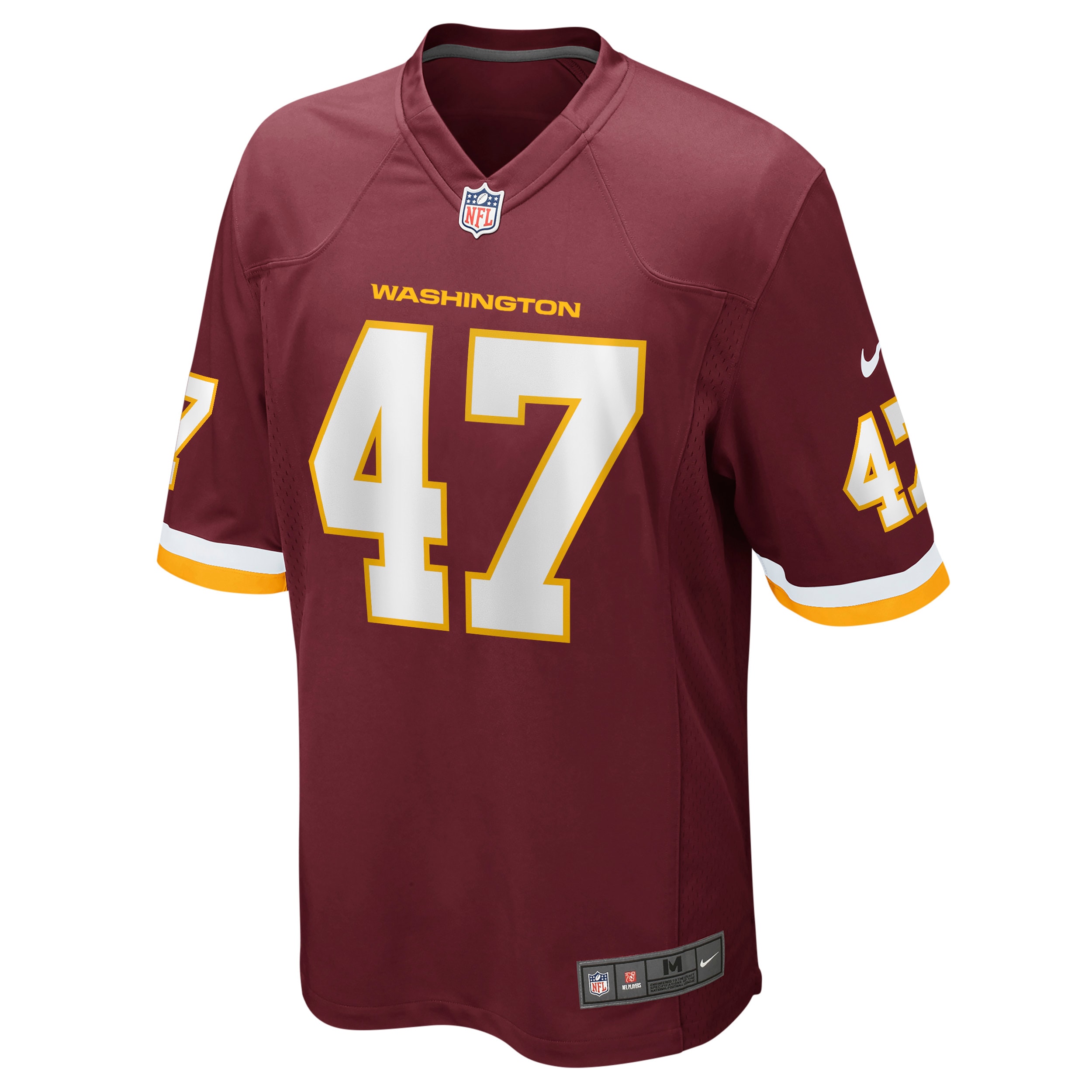 Alternative view of Men's Khaleke Hudson Washington Football Team Burgundy Game Player Jersey JS3628 nicesnker