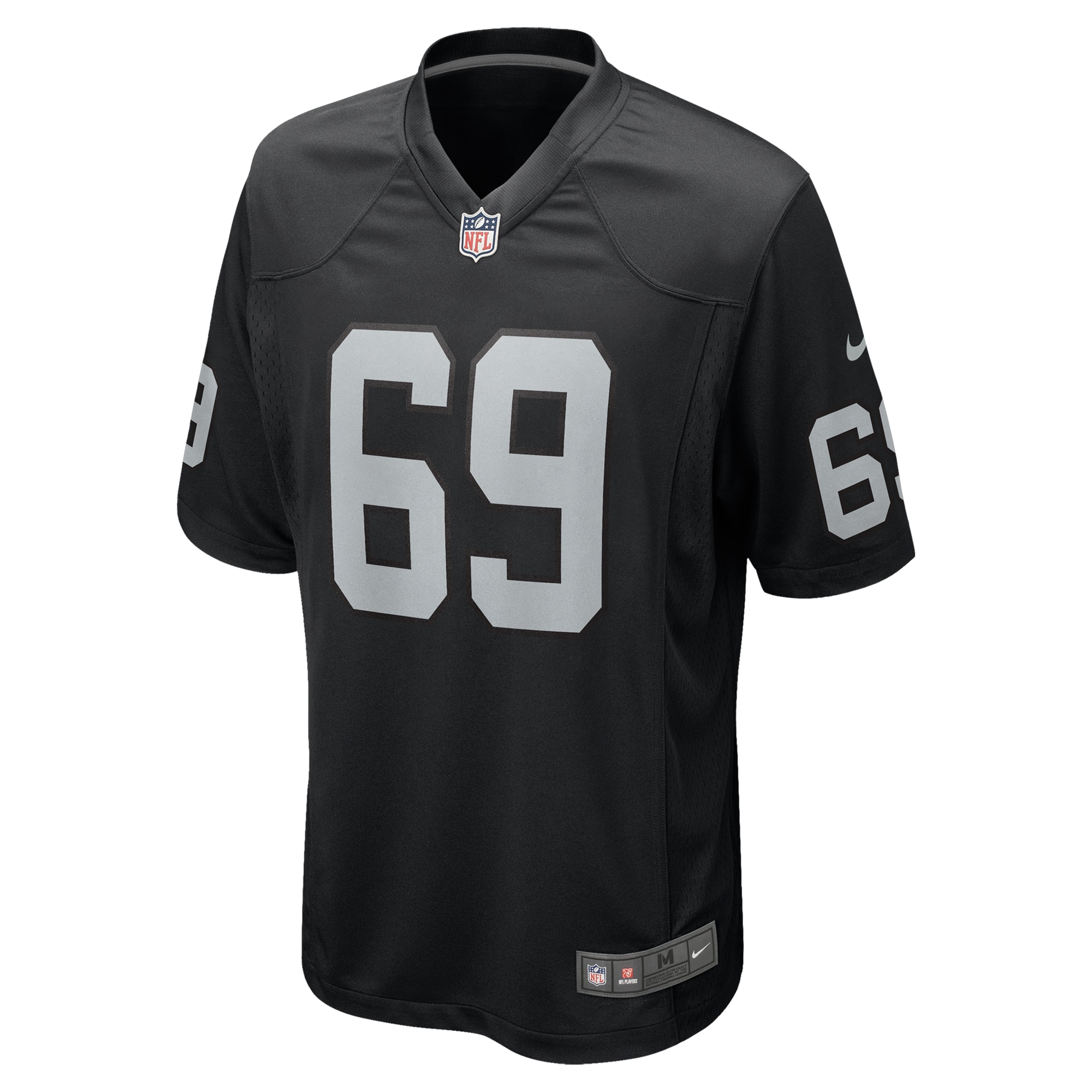 Alternative view of Men's Las Vegas Raiders Adam Butler Black Team Game Jersey JS3239 nicesnker