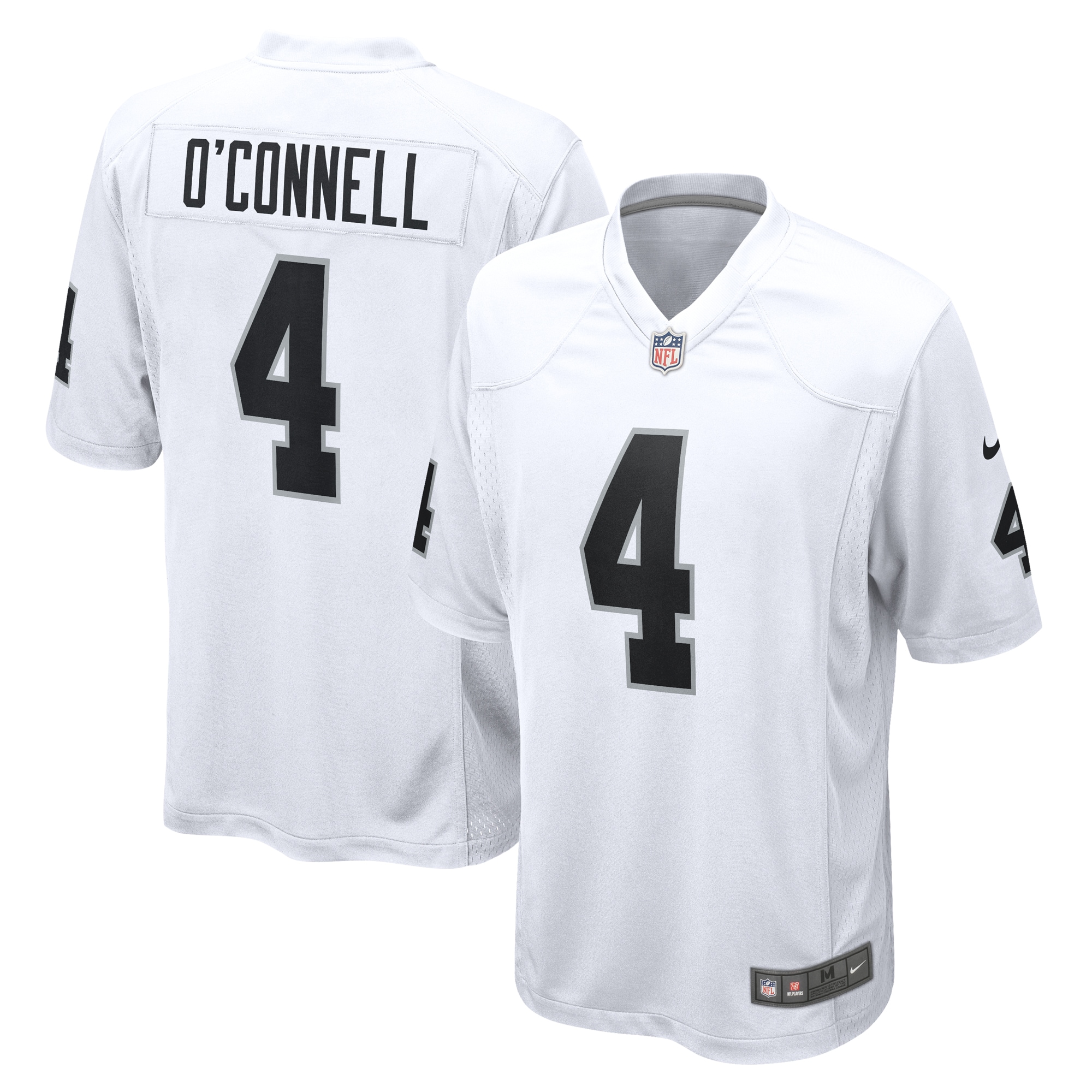 Men's Las Vegas Raiders Aidan O'Connell White Game Jersey JS6700 nicesnker