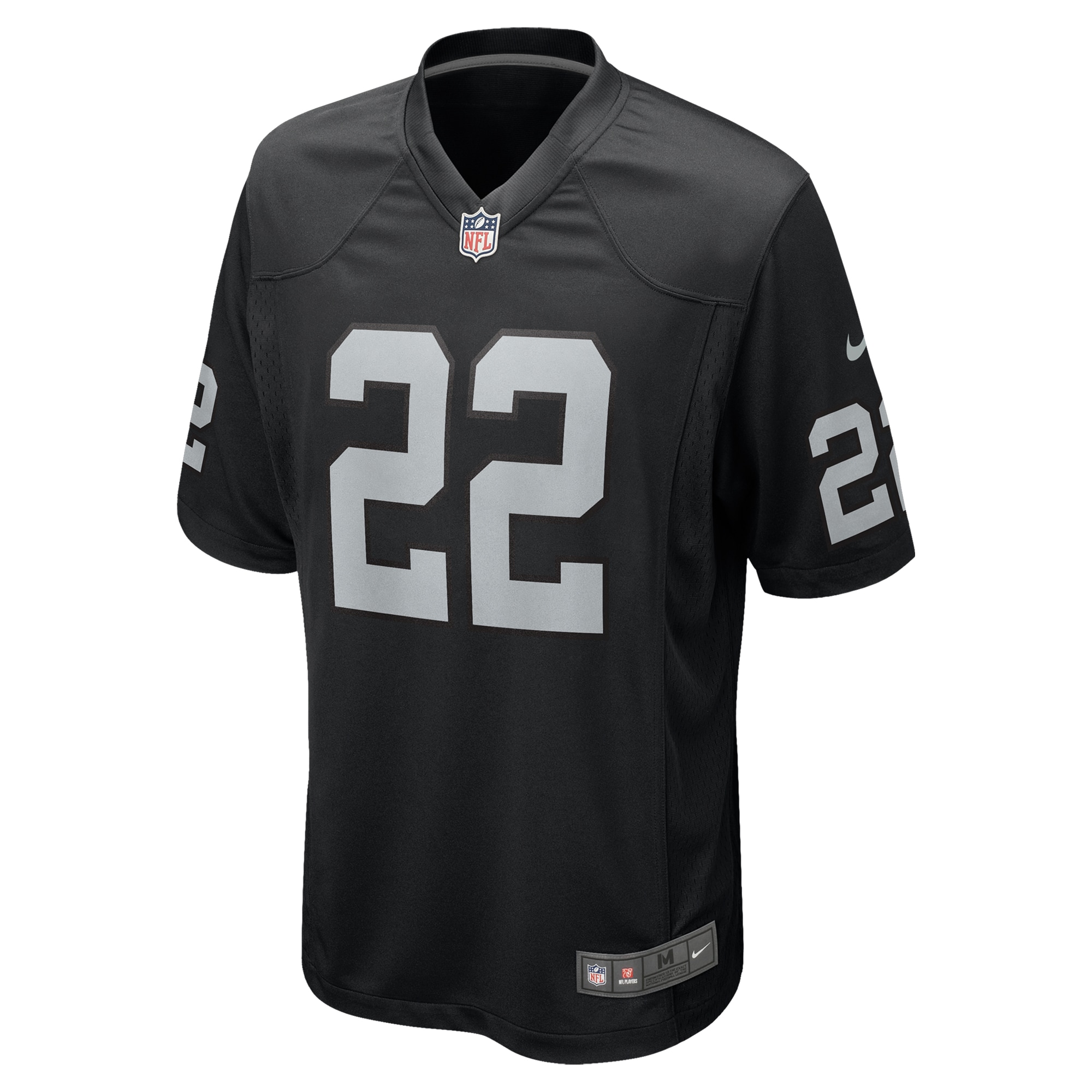 Alternative view of Men's Las Vegas Raiders Alexander Mattison Black Team Game Jersey JS1788 nicesnker