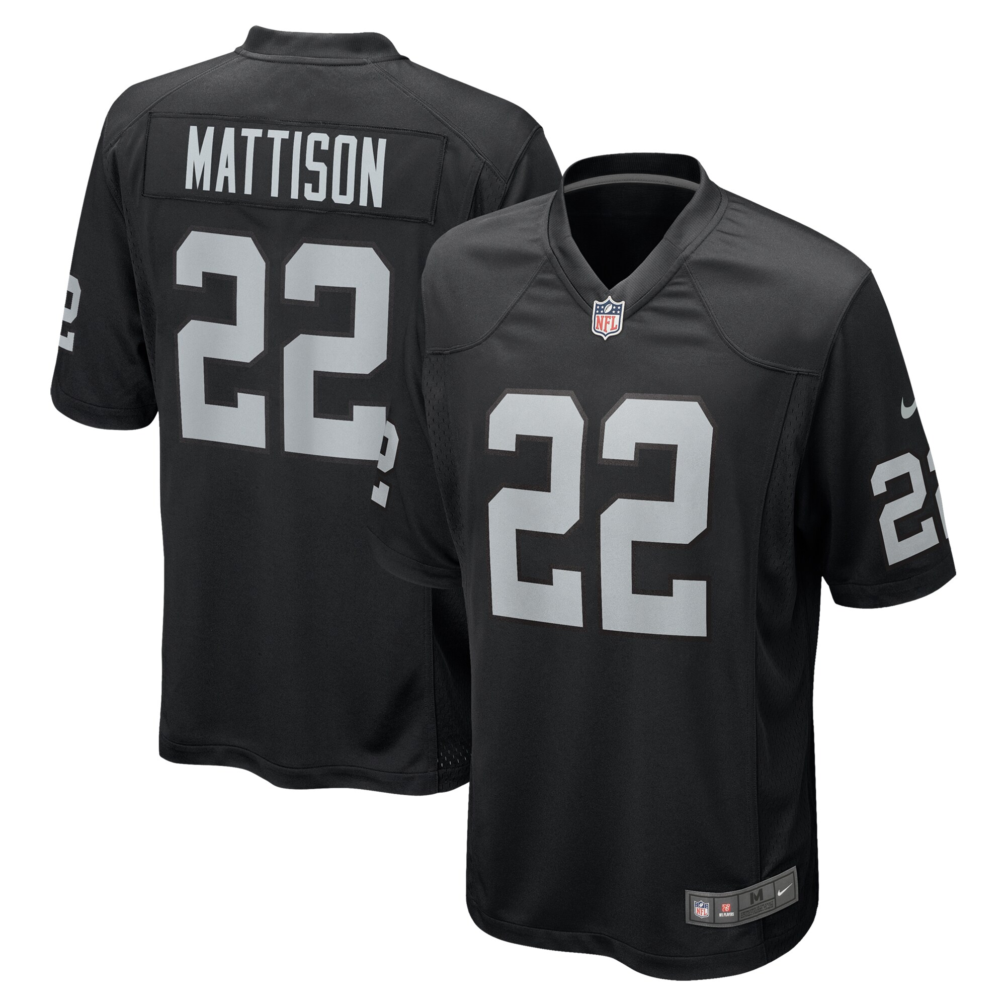 Men's Las Vegas Raiders Alexander Mattison Black Team Game Jersey JS1788 nicesnker