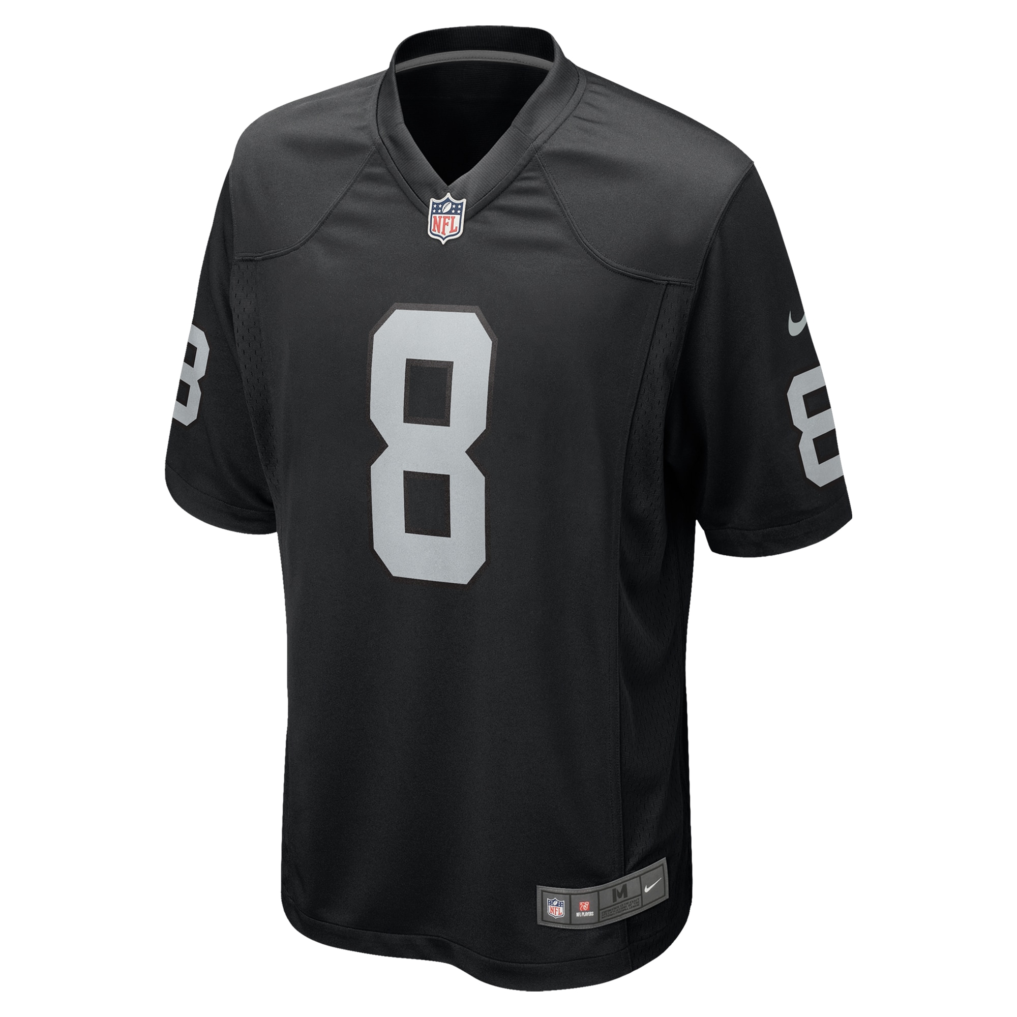 Alternative view of Men's Las Vegas Raiders Ameer Abdullah Black Team Game Jersey JS5014 nicesnker