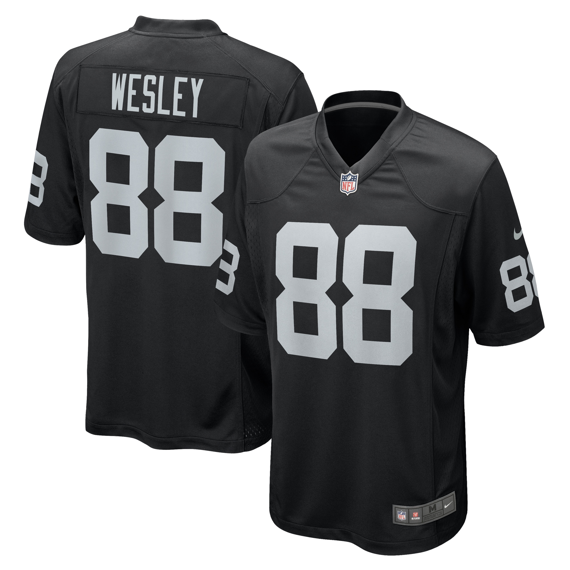 Men's Las Vegas Raiders Antoine Wesley Black Team Game Jersey JS6896 nicesnker