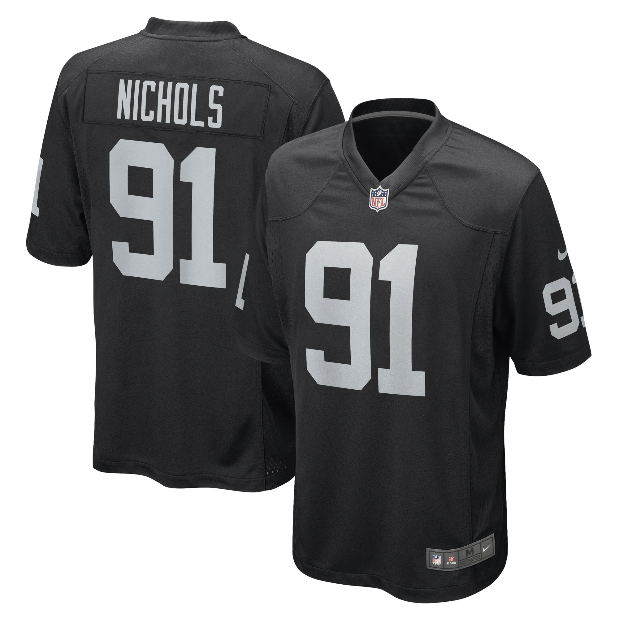 Men's Las Vegas Raiders Bilal Nichols Black Game Player Jersey JS6425 nicesnker