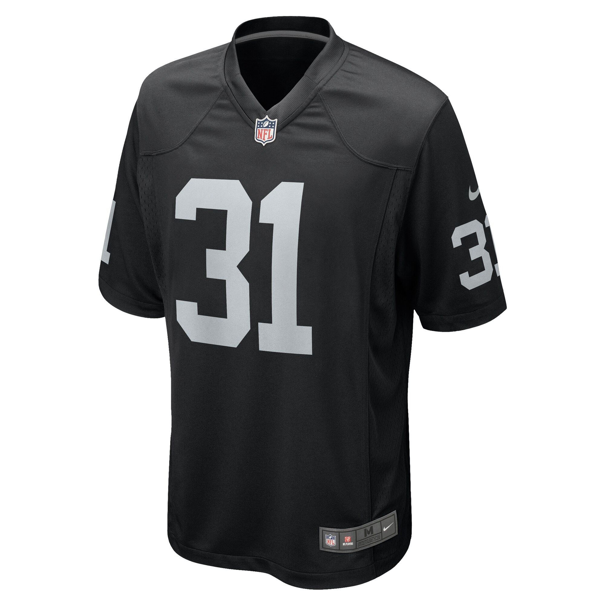 Alternative view of Men's Las Vegas Raiders Brandon Facyson Black Team Game Jersey JS3868 nicesnker