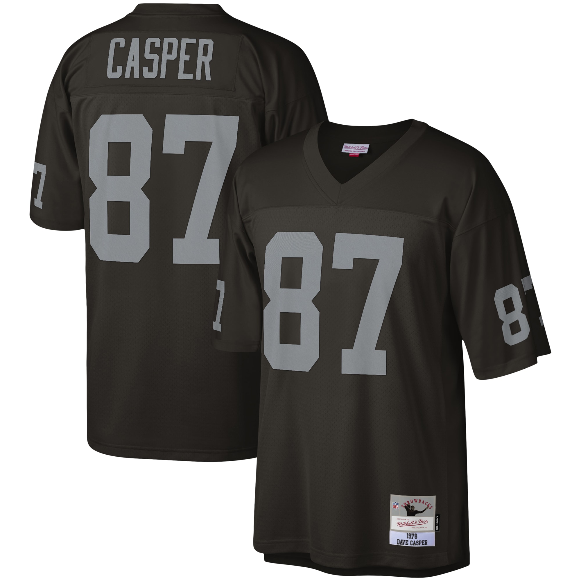 Men's Las Vegas Raiders Dave Casper Mitchell & Ness Black Legacy Jersey JS7753 nicesnker