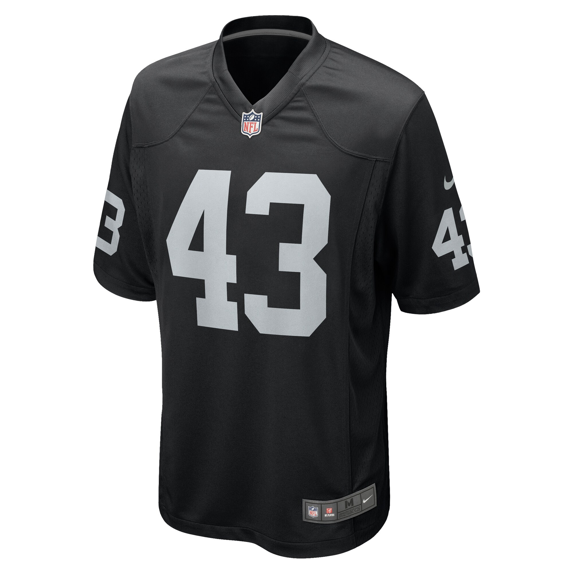 Alternative view of Men's Las Vegas Raiders Kanai Mauga Black Team Game Jersey JS2697 nicesnker
