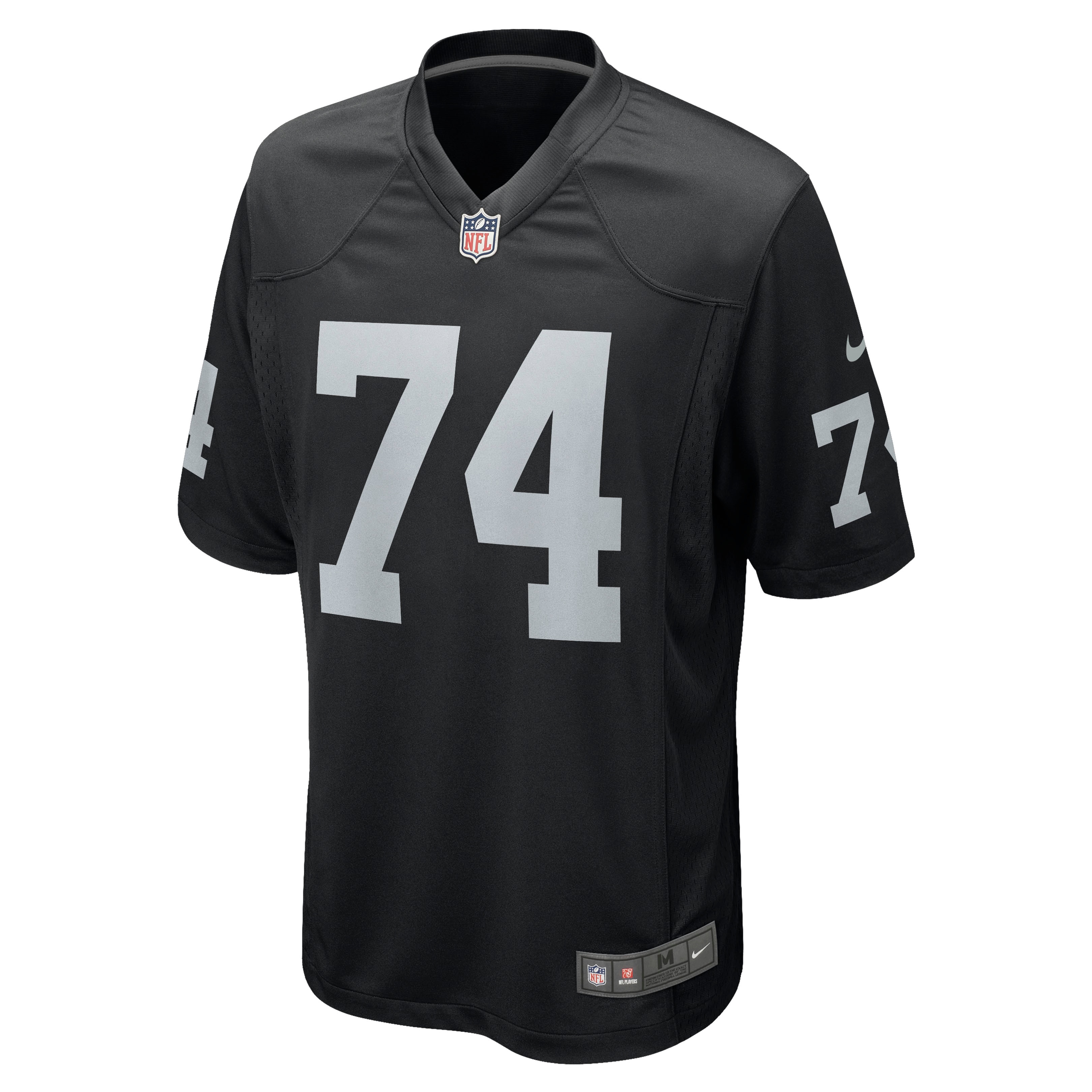Alternative view of Men's Las Vegas Raiders Kolton Miller Black Game Jersey JS1985 nicesnker