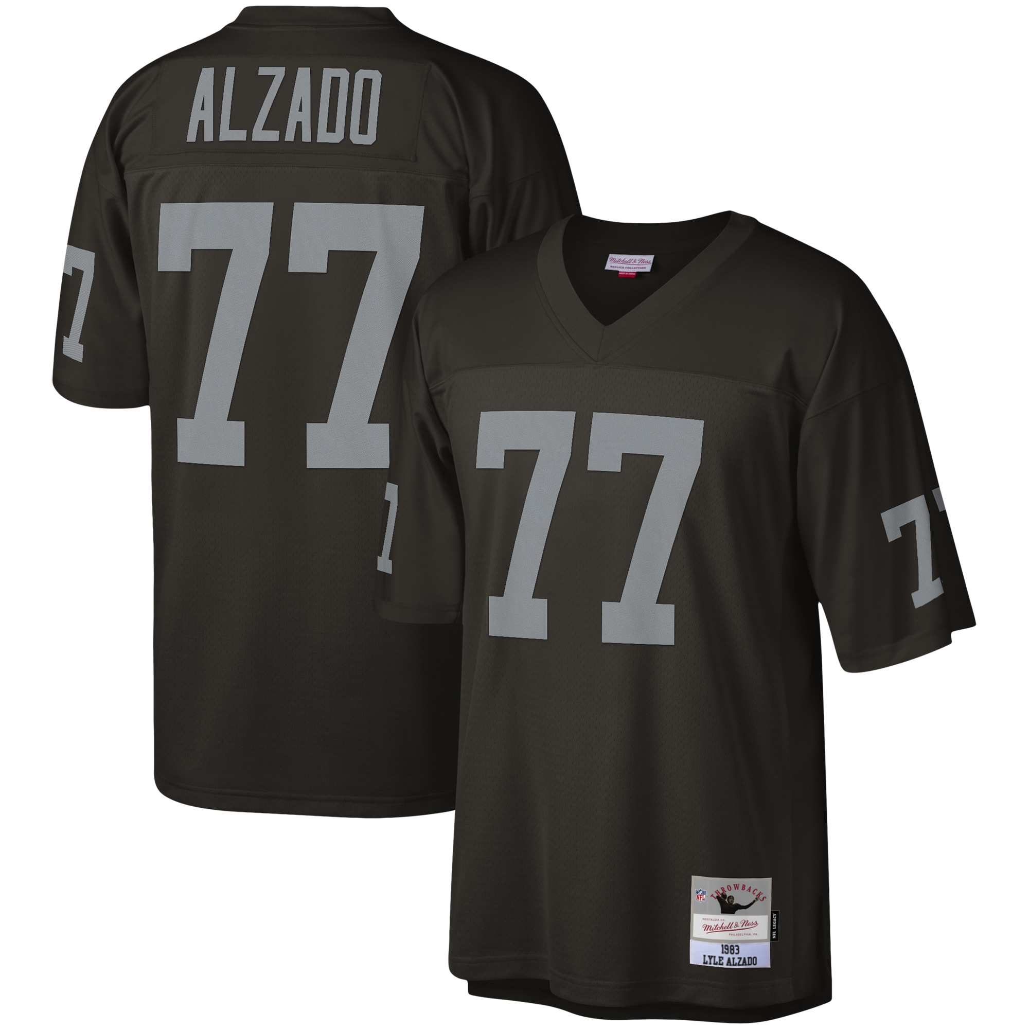 Men's Las Vegas Raiders Lyle Alzado Mitchell & Ness Black Legacy Jersey JS7232 nicesnker