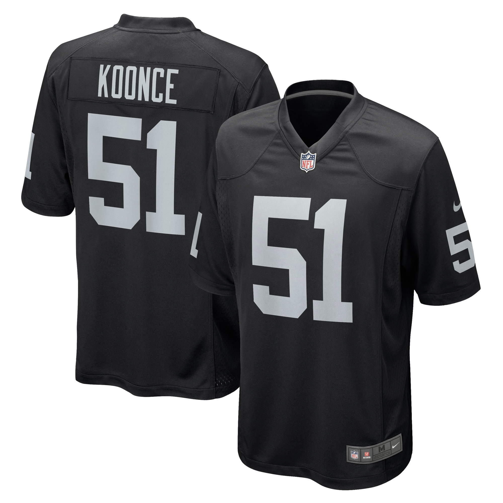 Men's Las Vegas Raiders Malcolm Koonce Black Game Jersey JS9545 nicesnker