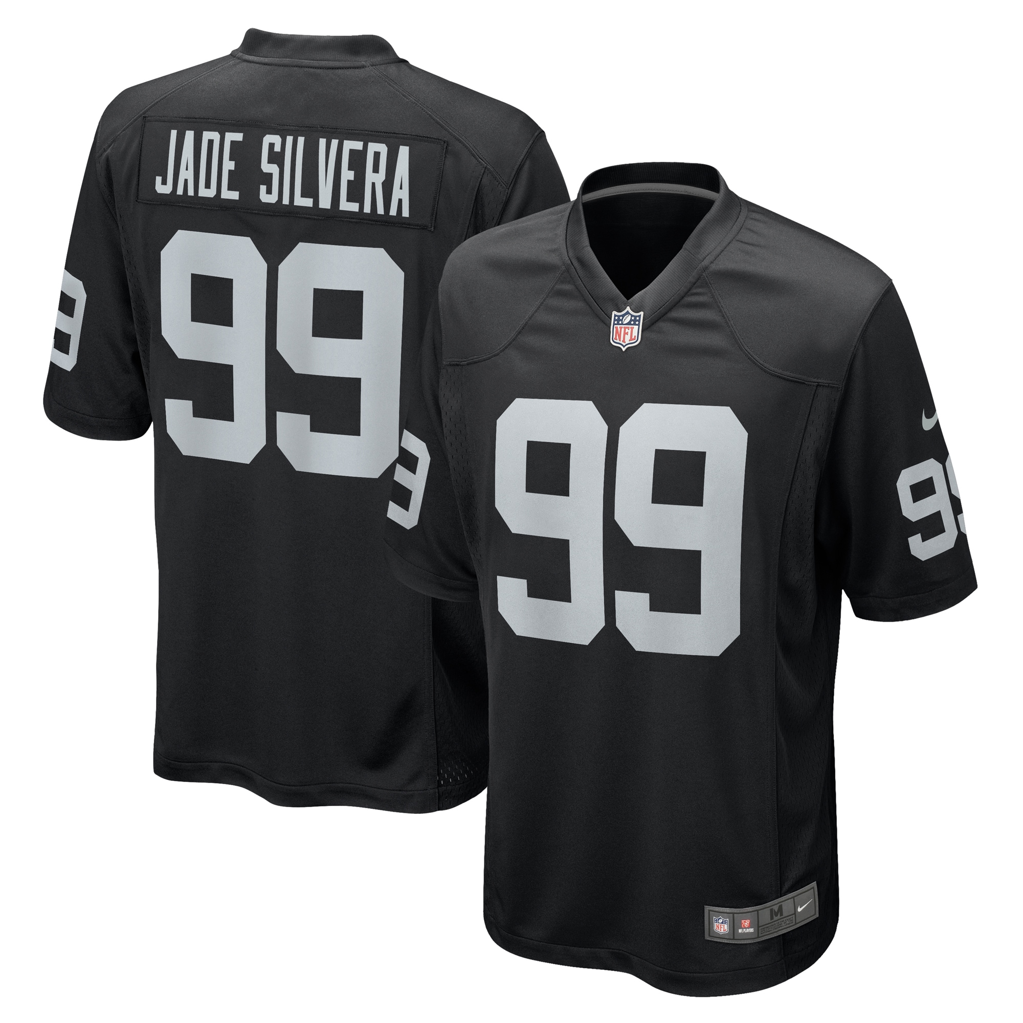 Men's Las Vegas Raiders Nesta Jade Silvera Black Team Game Jersey JS1220 nicesnker