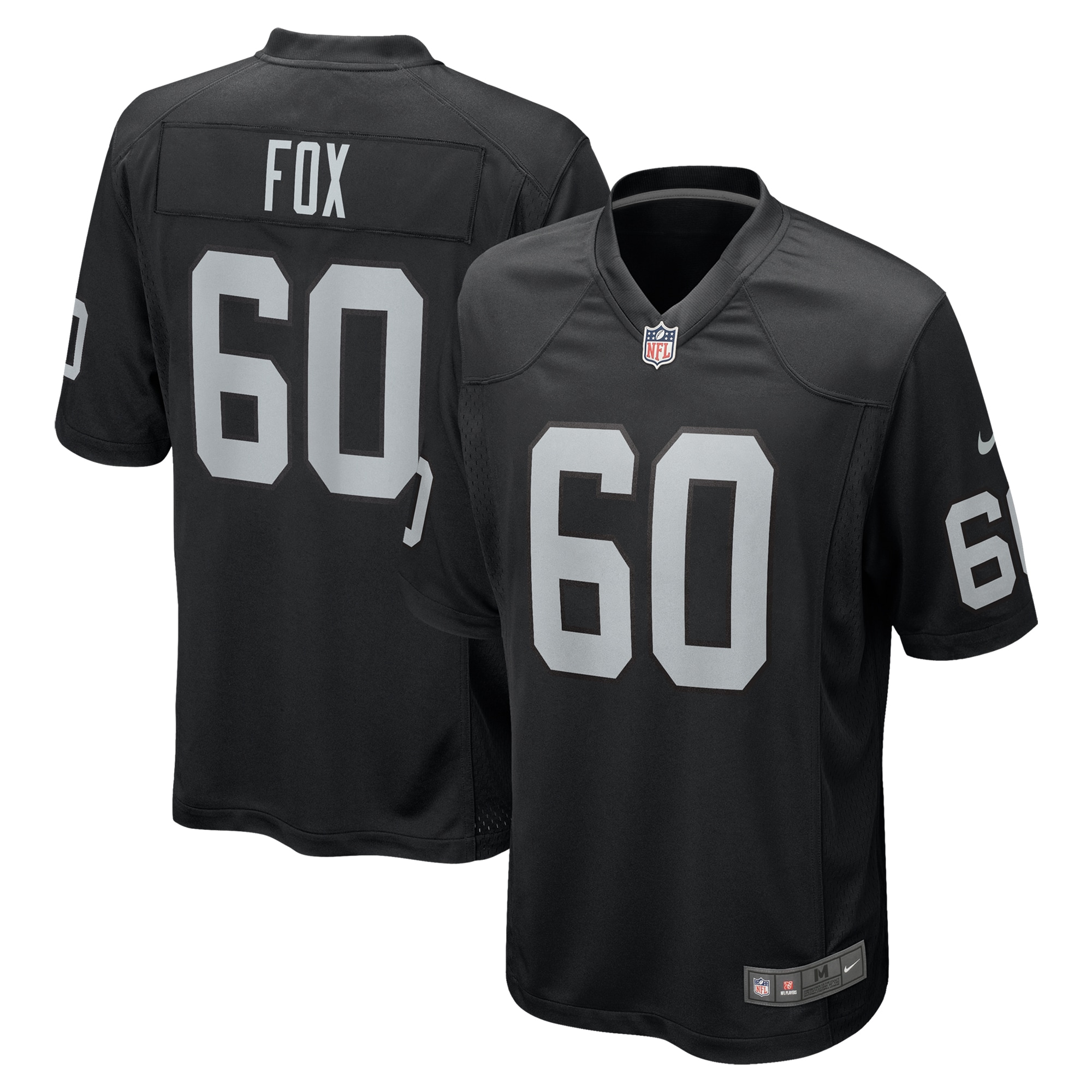 Men's Las Vegas Raiders Tomari Fox Black Team Game Jersey JS9686 nicesnker