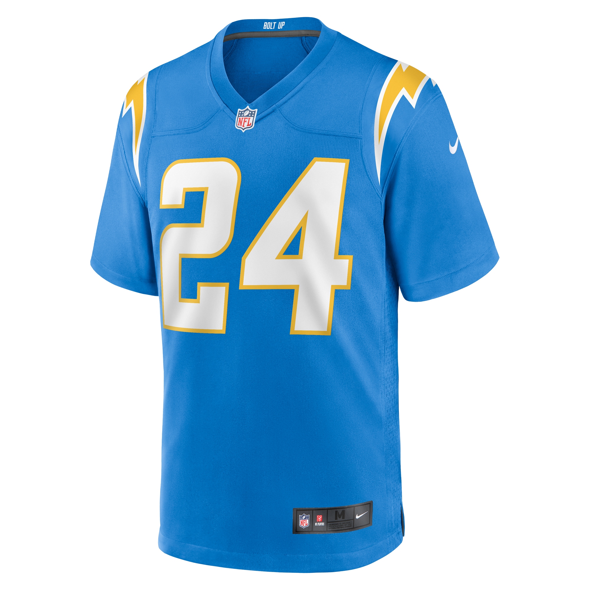 Alternative view of Men's Los Angeles Chargers AJ Finley Powder Blue Team Game Jersey JS4677 nicesnker