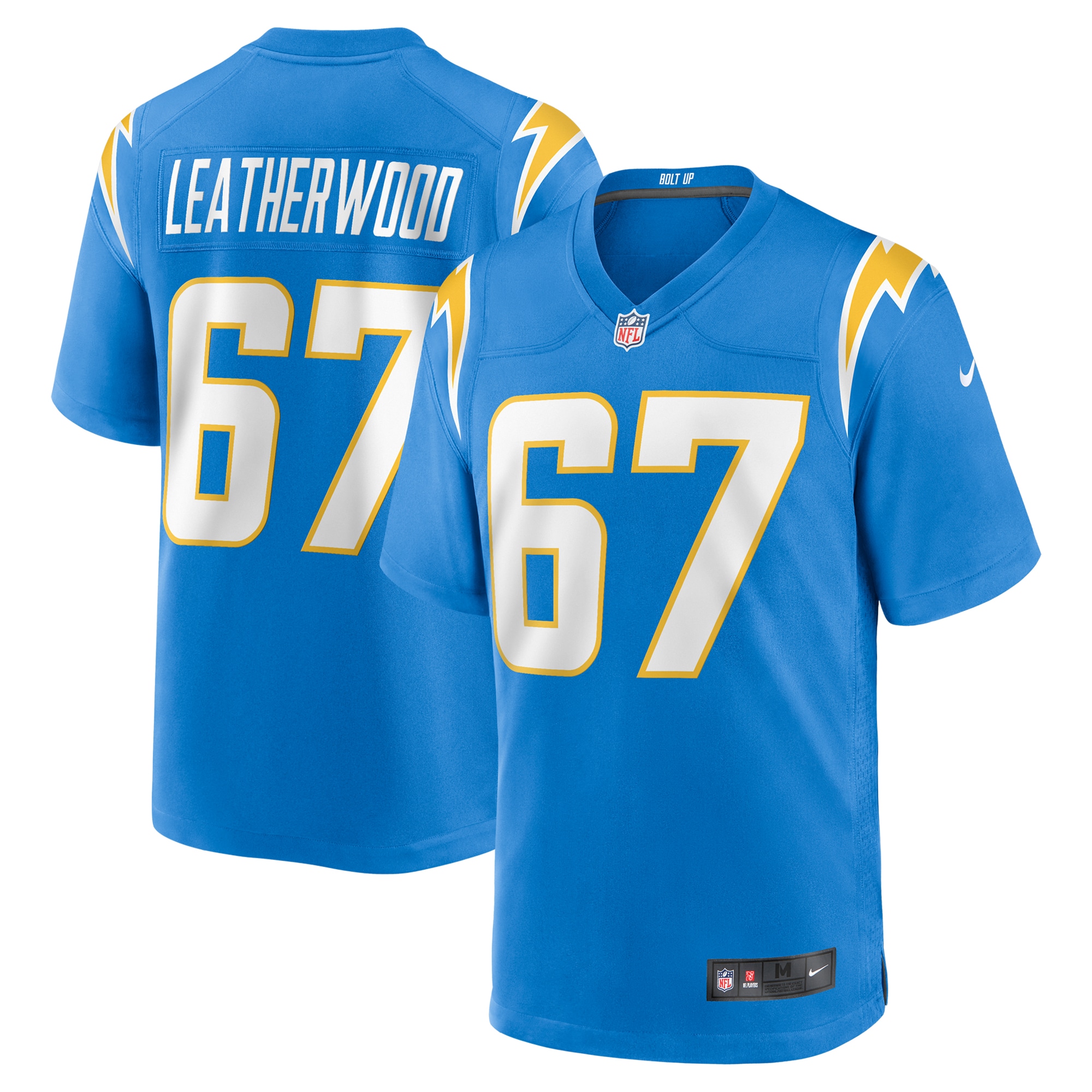 Men's Los Angeles Chargers Alex Leatherwood Powder Blue Team Game Jersey JS1410 nicesnker