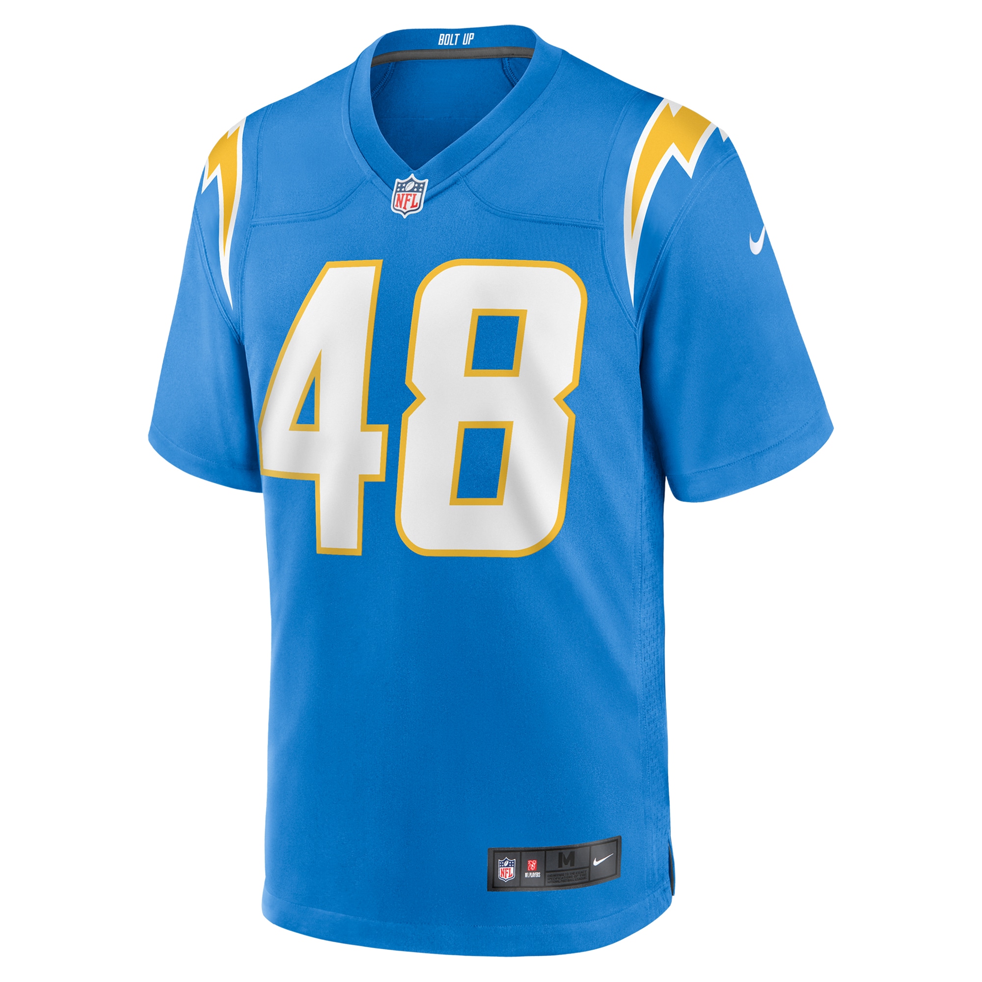Alternative view of Men's Los Angeles Chargers Bud Dupree Powder Blue Team Game Jersey JS5880 nicesnker