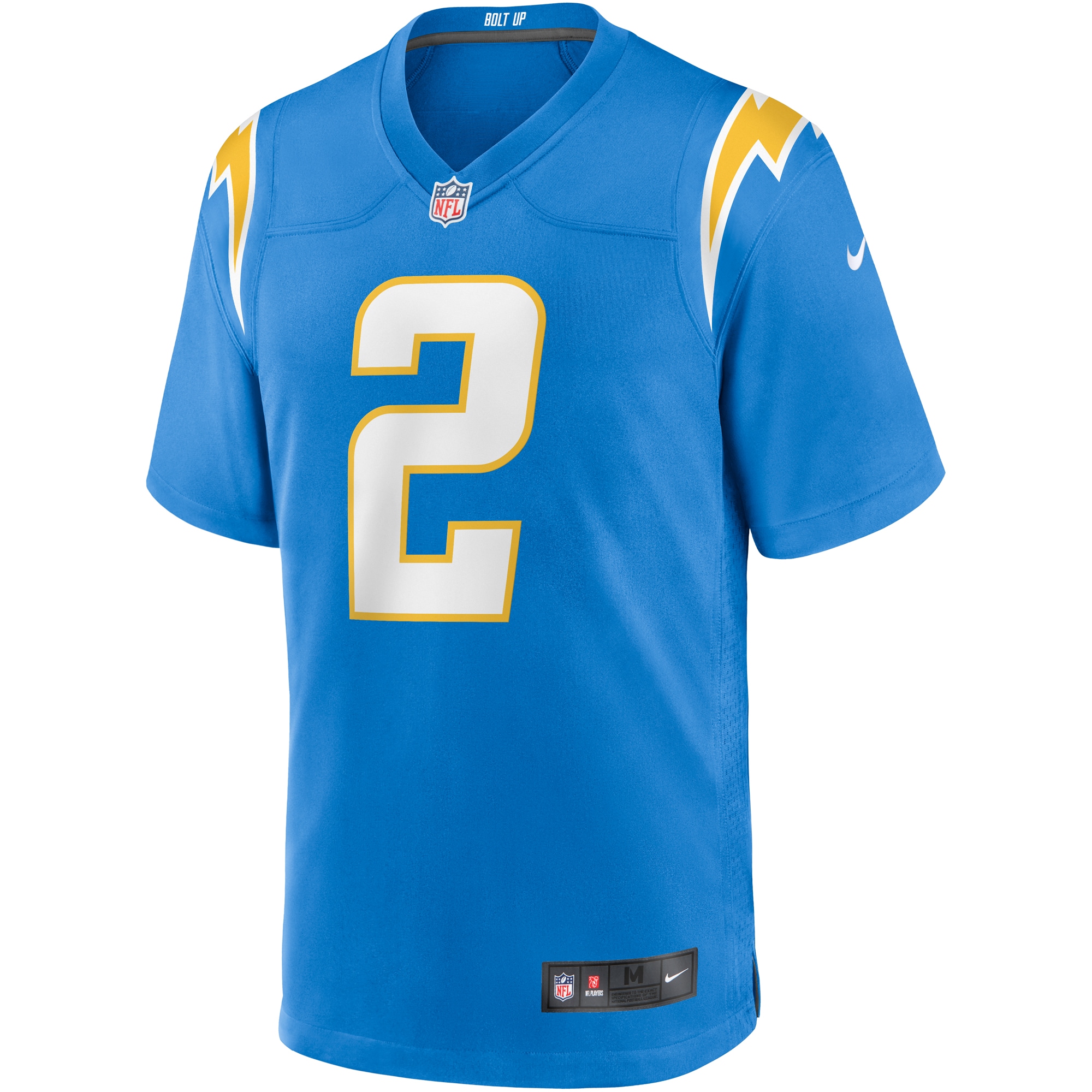 Alternative view of Men's Los Angeles Chargers Easton Stick Powder Blue Game Jersey JS6079 nicesnker
