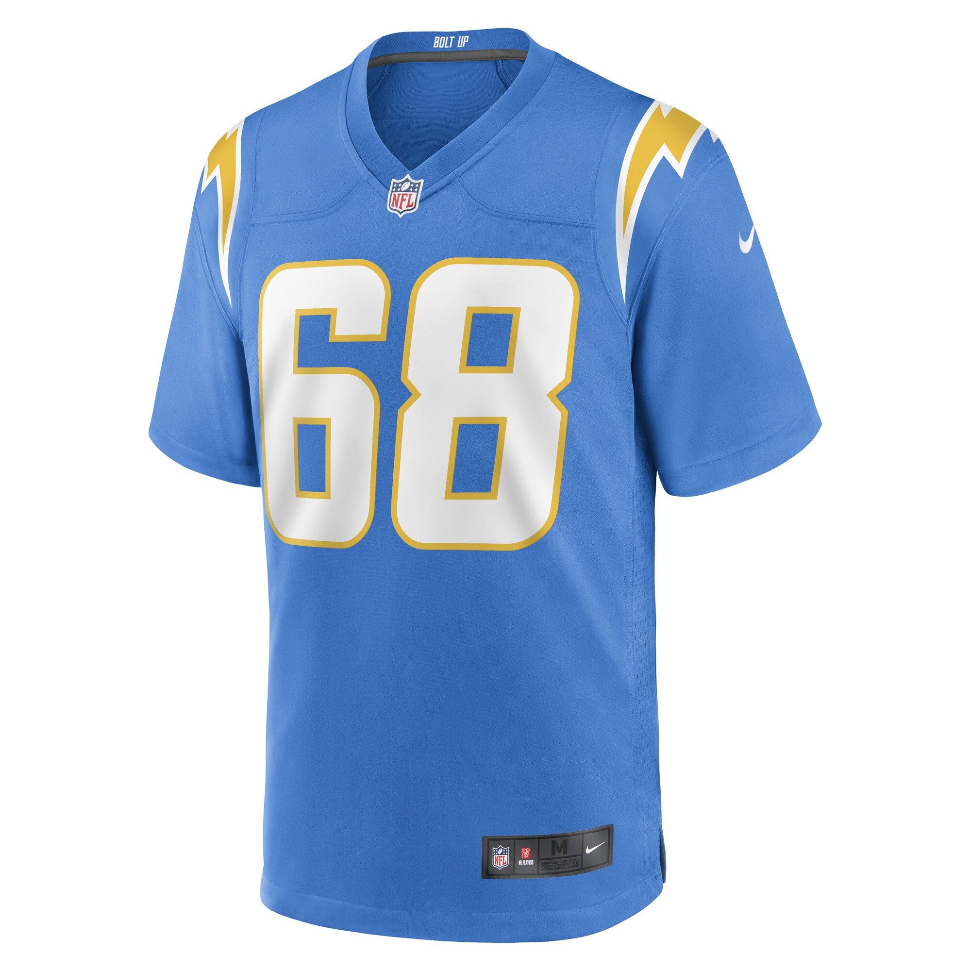 Alternative view of Men's Los Angeles Chargers Jamaree Salyer Powder Blue Game Player Jersey JS9416 nicesnker