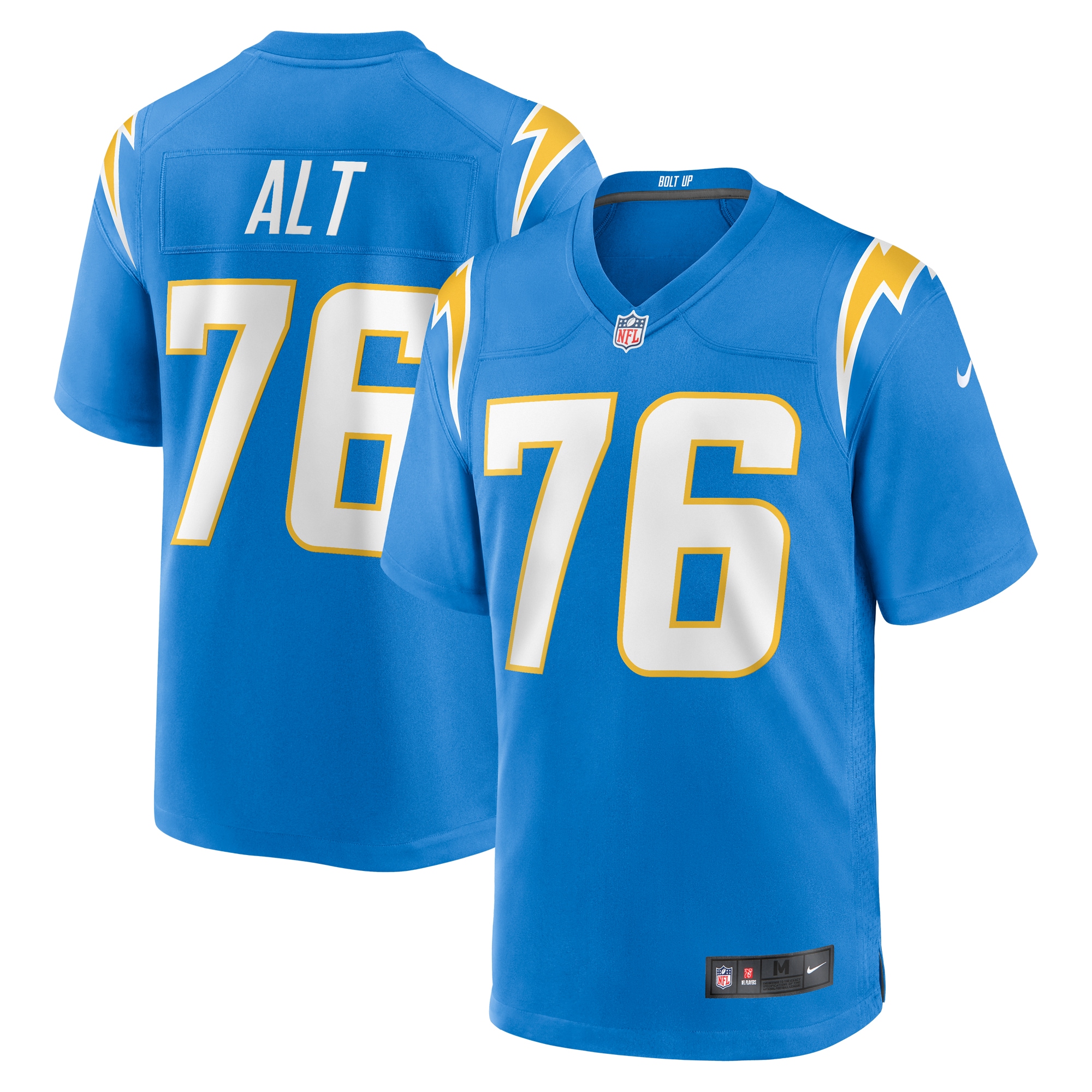 Men's Los Angeles Chargers Joe Alt Powder Blue Player Game Jersey JS7580 nicesnker