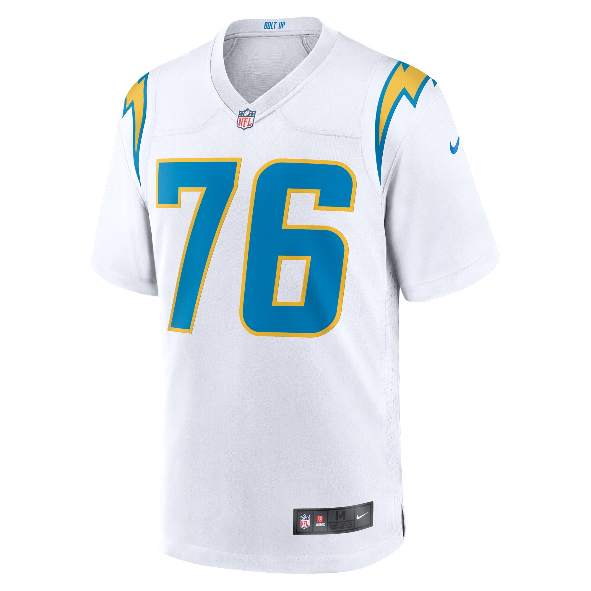 Alternative view of Men's Los Angeles Chargers Joe Alt White Player Game Jersey JS9156 nicesnker