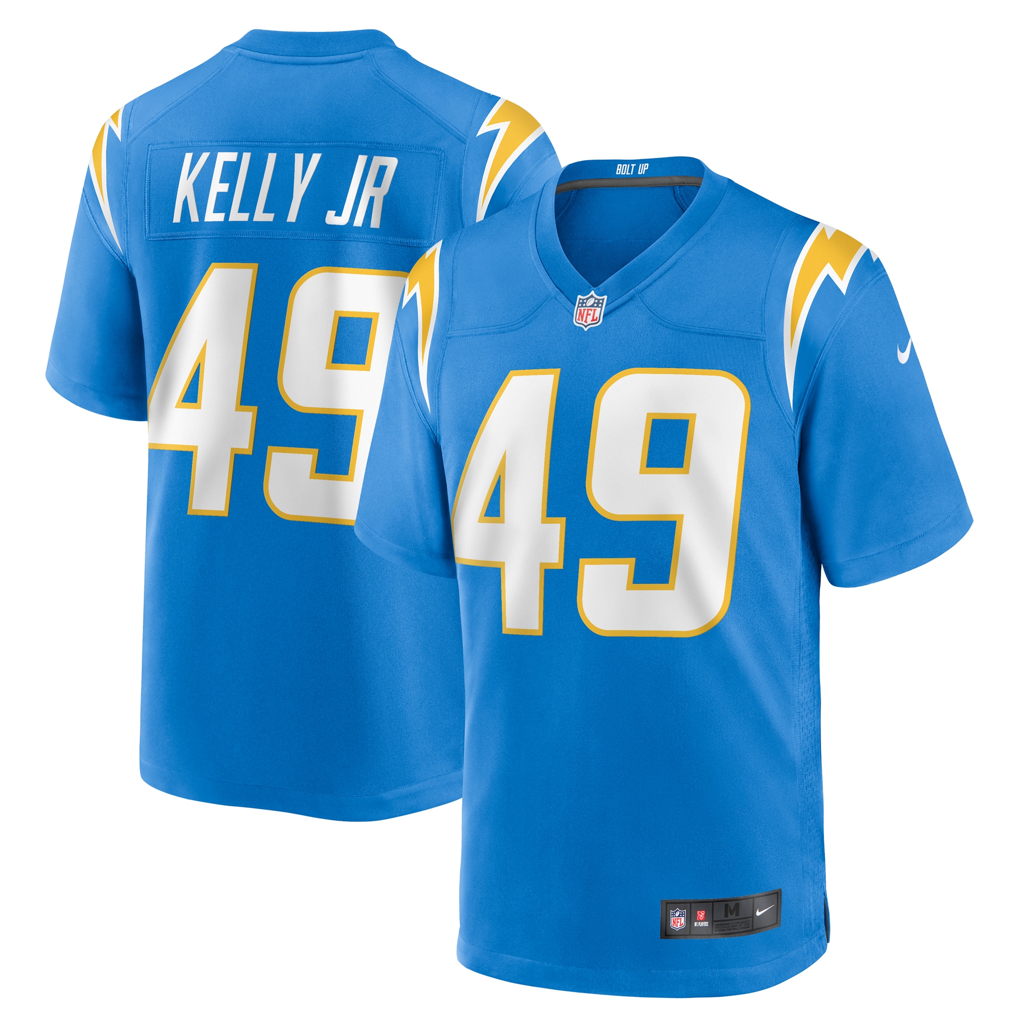 Men's Los Angeles Chargers John Kelly Jr. Powder Blue Team Game Jersey JS7275 nicesnker