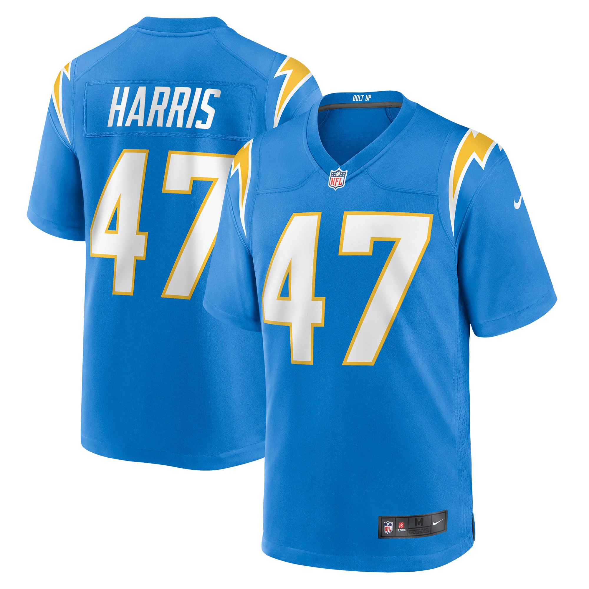 Men's Los Angeles Chargers Josh Harris Powder Blue Game Jersey JS9085 nicesnker