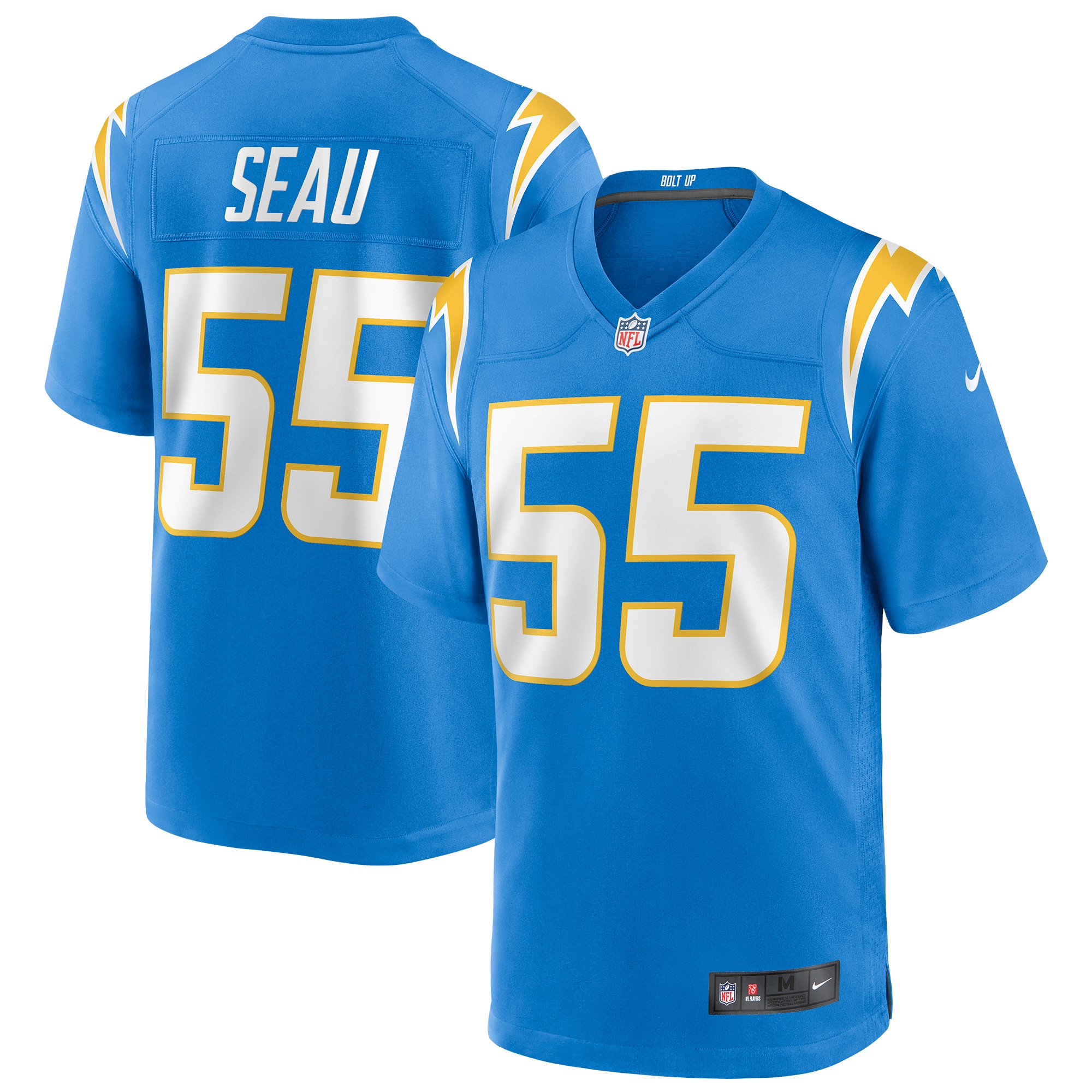 Men's Los Angeles Chargers Junior Seau Powder Blue Game Retired Player Jersey JS5413 nicesnker