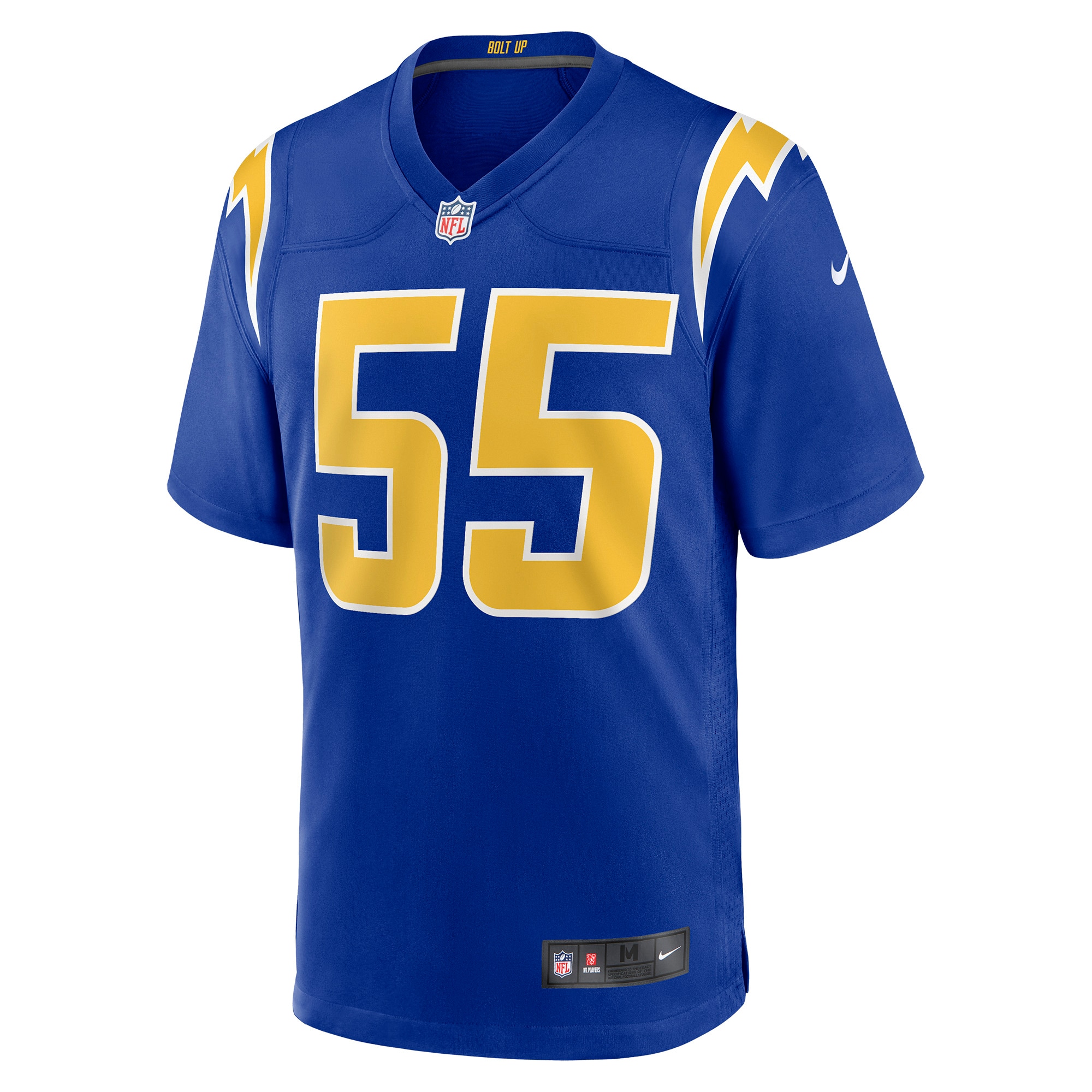 Alternative view of Men's Los Angeles Chargers Junior Seau Royal Retired Player Alternate Game Jersey JS8366 nicesnker
