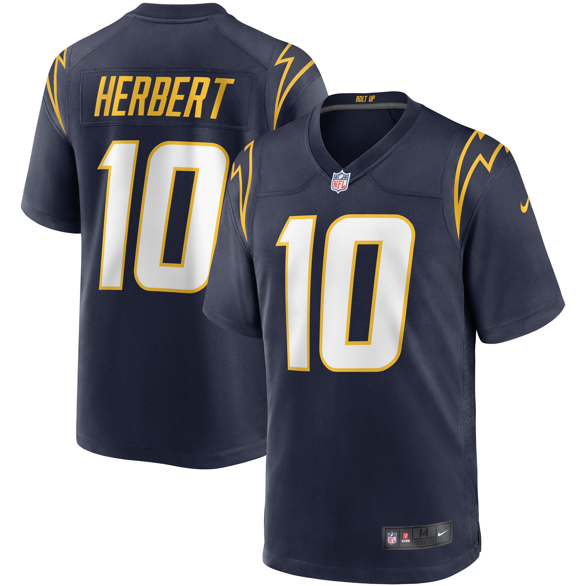 Men's Los Angeles Chargers Justin Herbert Navy Game Jersey JS5335 nicesnker