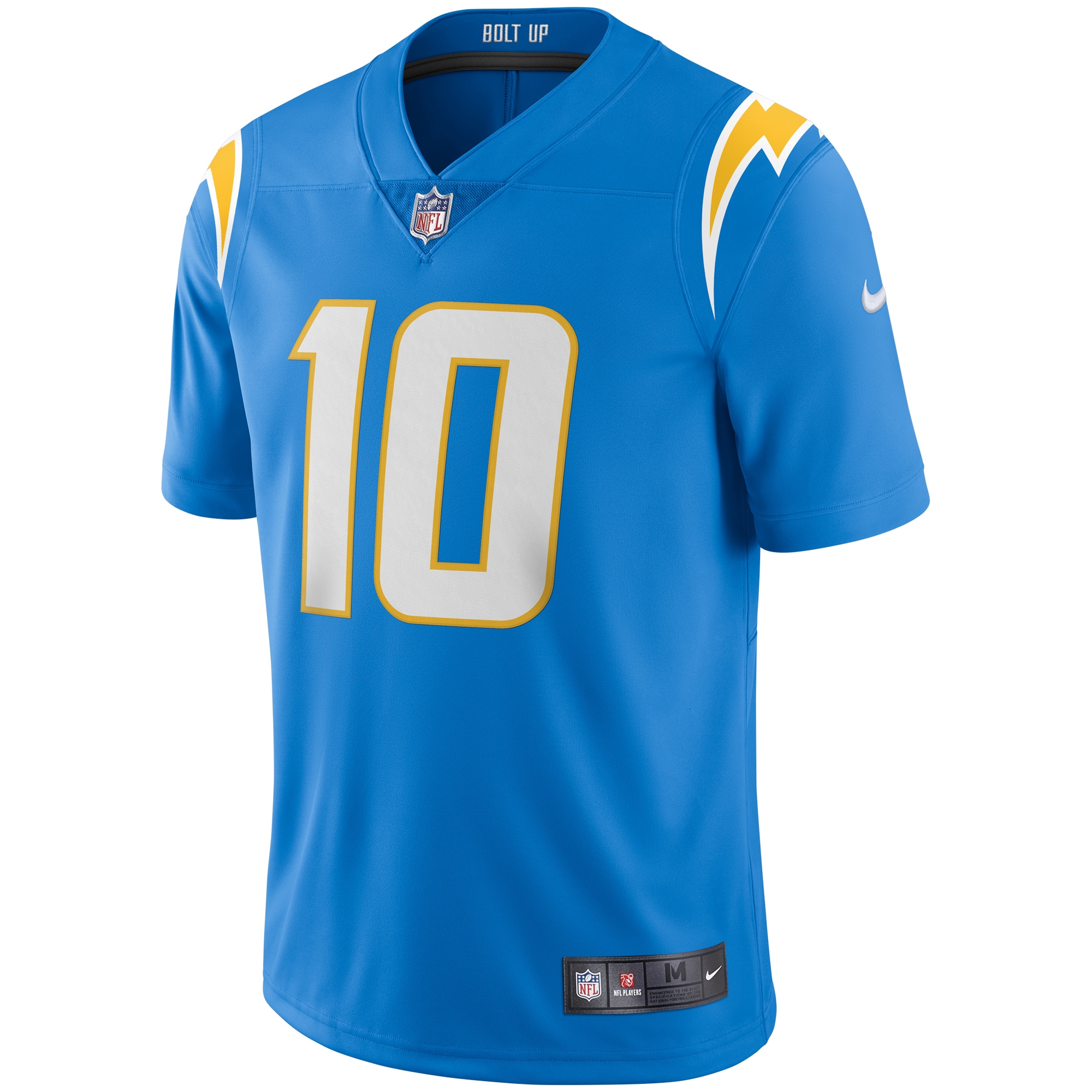 Alternative view of Men's Los Angeles Chargers Justin Herbert Powder Blue Vapor Limited Jersey JS3602 nicesnker