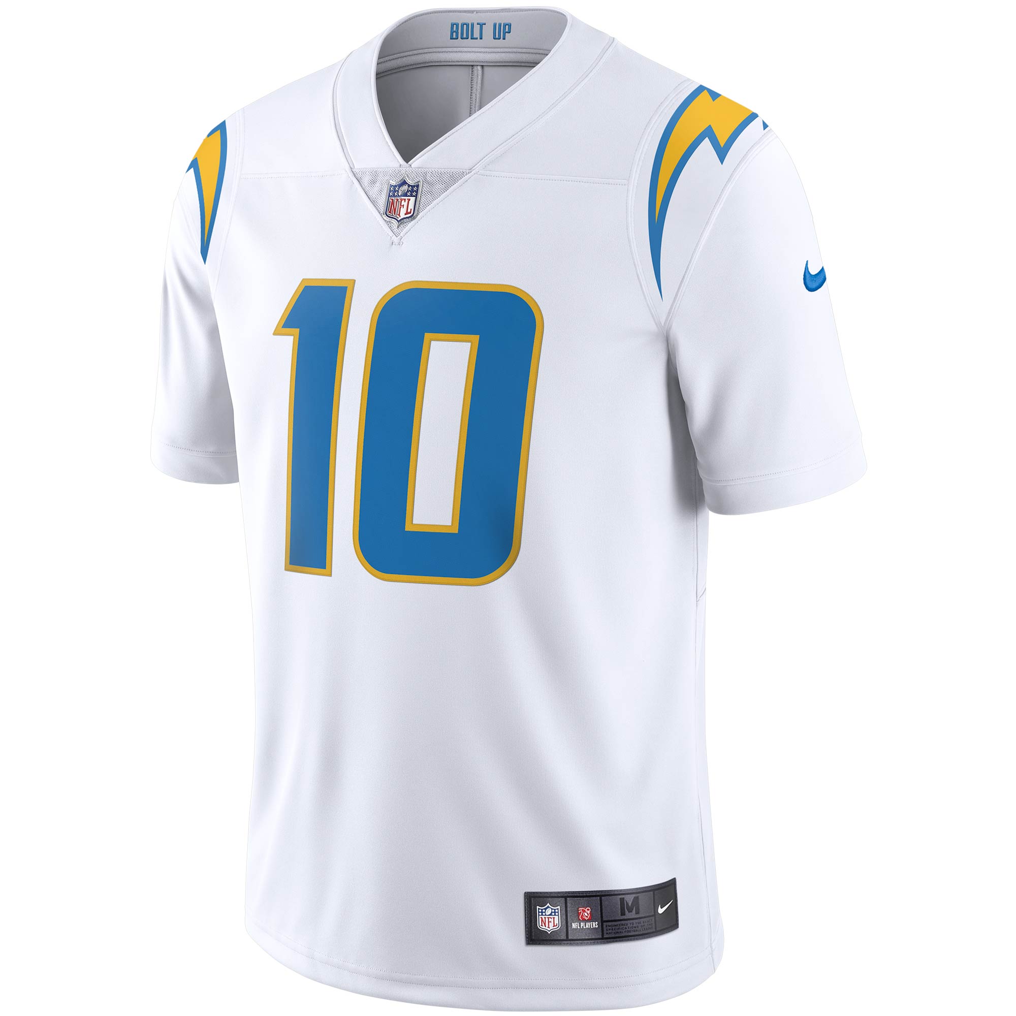 Alternative view of Men's Los Angeles Chargers Justin Herbert White Vapor Limited Jersey JS9712 nicesnker