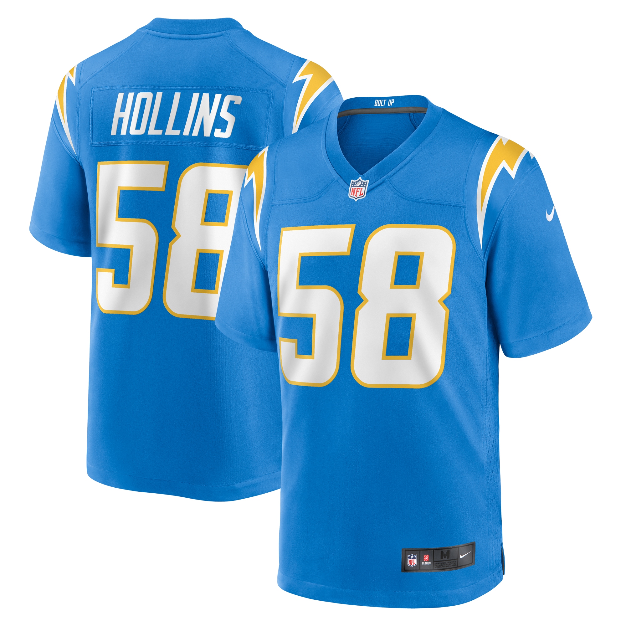 Men's Los Angeles Chargers Justin Hollins Powder Blue Game Jersey JS5673 nicesnker