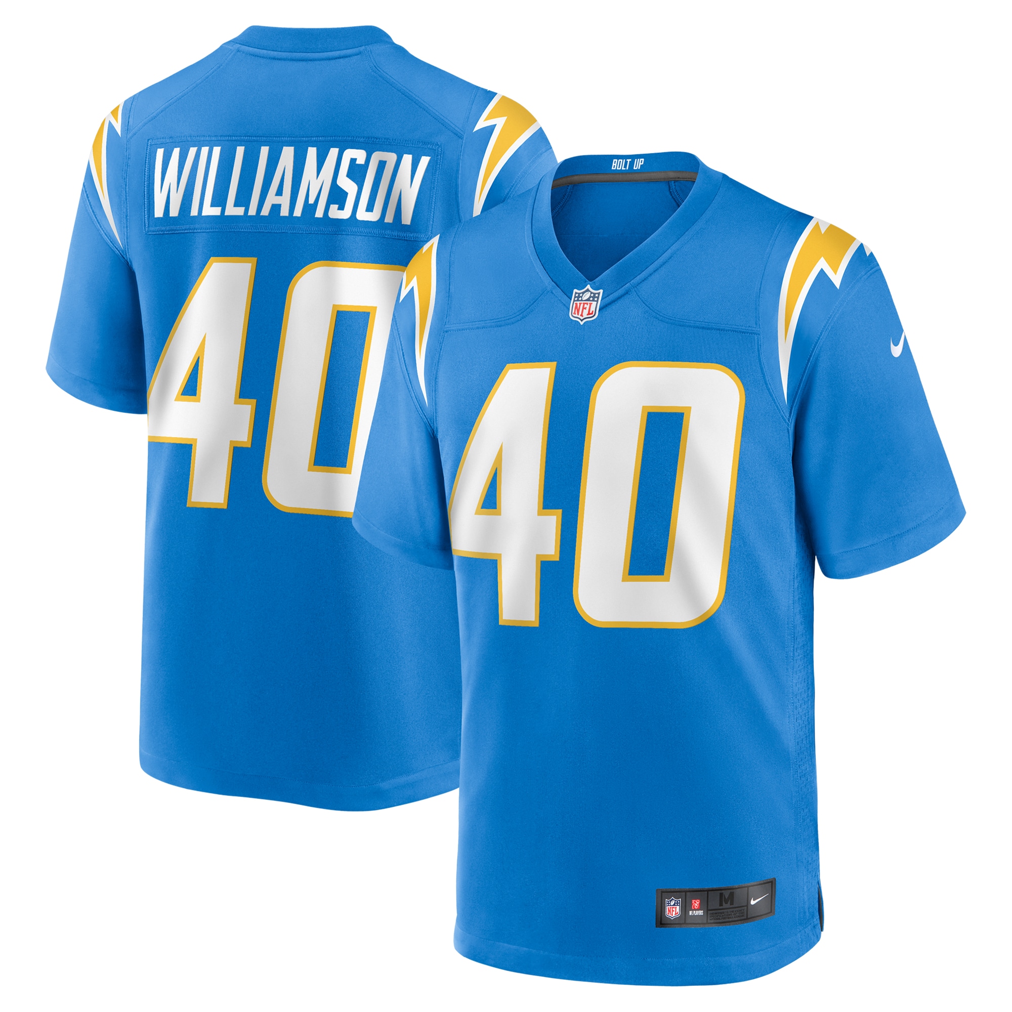 Men's Los Angeles Chargers Kendall Williamson Powder Blue Team Game Jersey JS2931 nicesnker