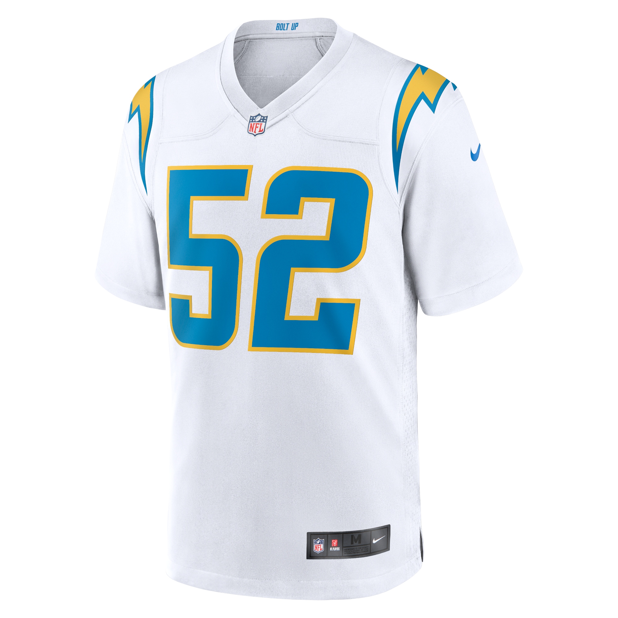 Alternative view of Men's Los Angeles Chargers Khalil Mack White Game Jersey JS2816 nicesnker