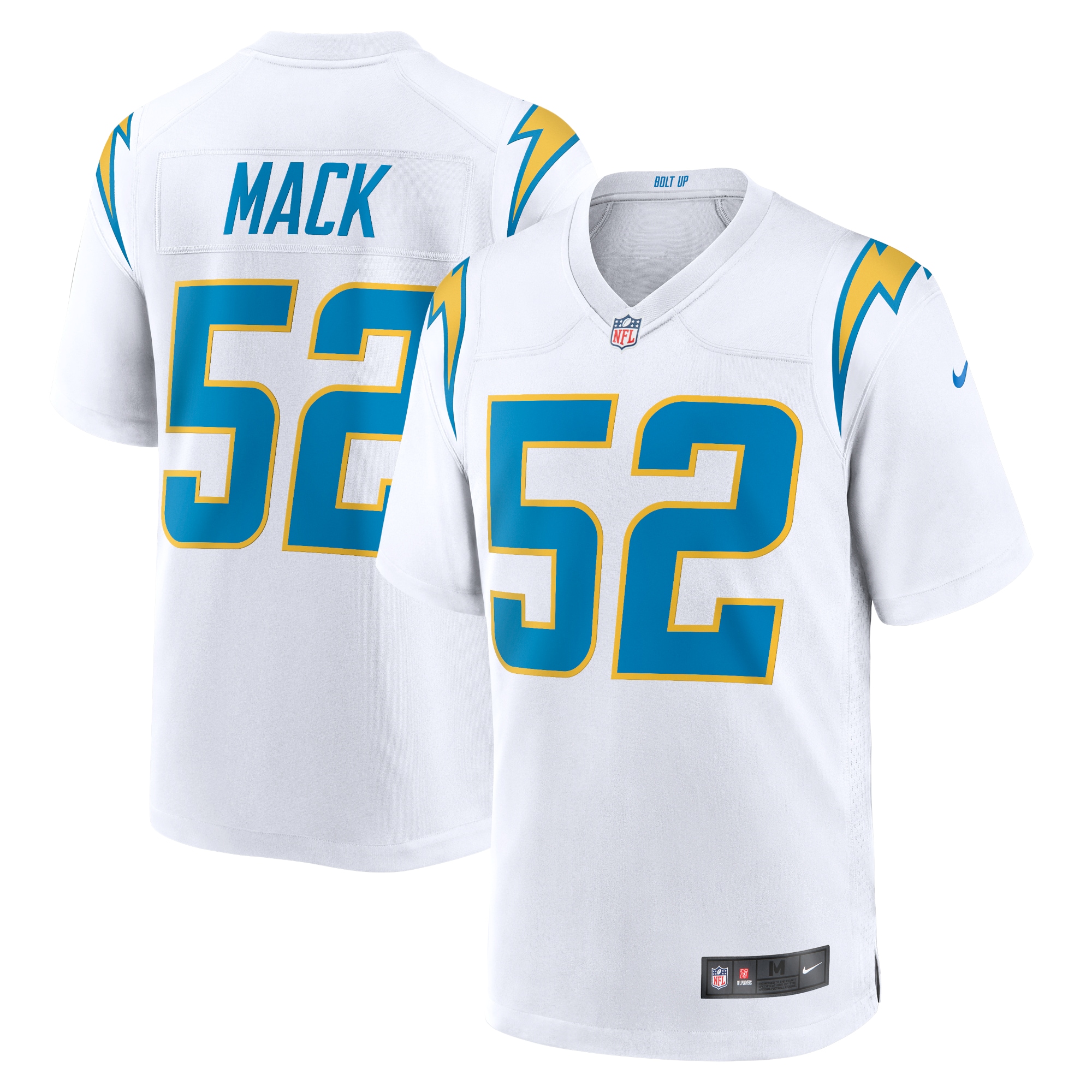 Men's Los Angeles Chargers Khalil Mack White Game Jersey JS2816 nicesnker