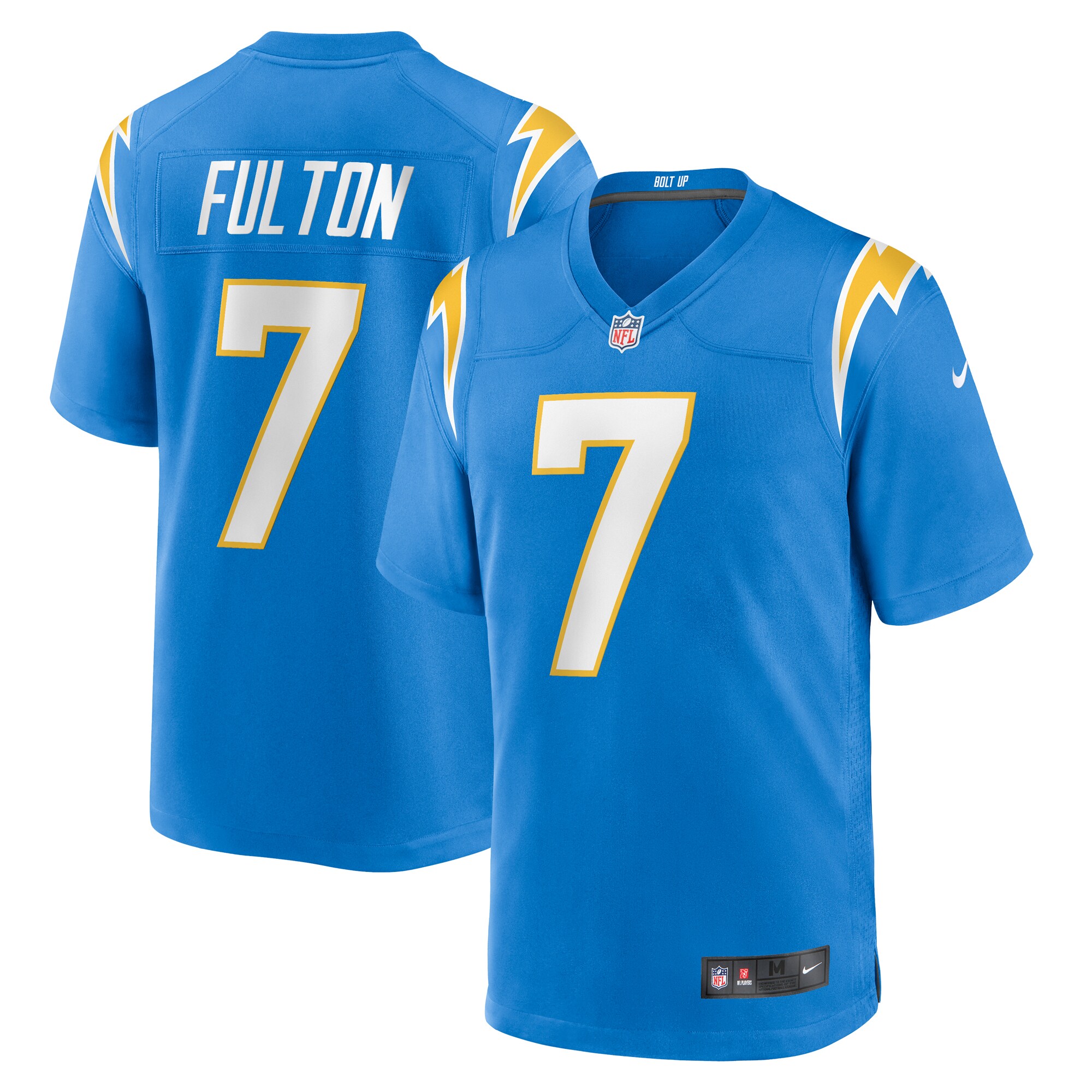 Men's Los Angeles Chargers Kristian Fulton Powder Blue Team Game Jersey JS9991 nicesnker