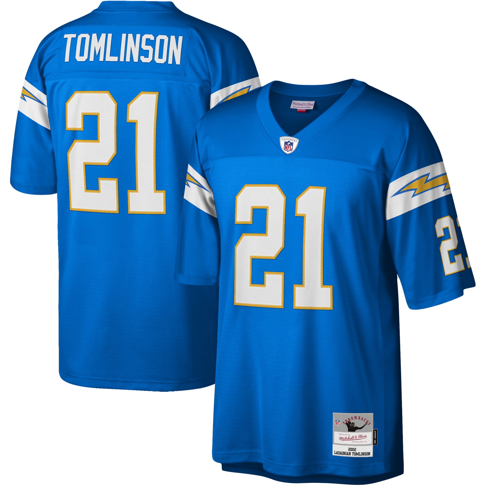 Men's Los Angeles Chargers LaDainian Tomlinson Mitchell & Ness Powder Blue Legacy Jersey JS6321 nicesnker