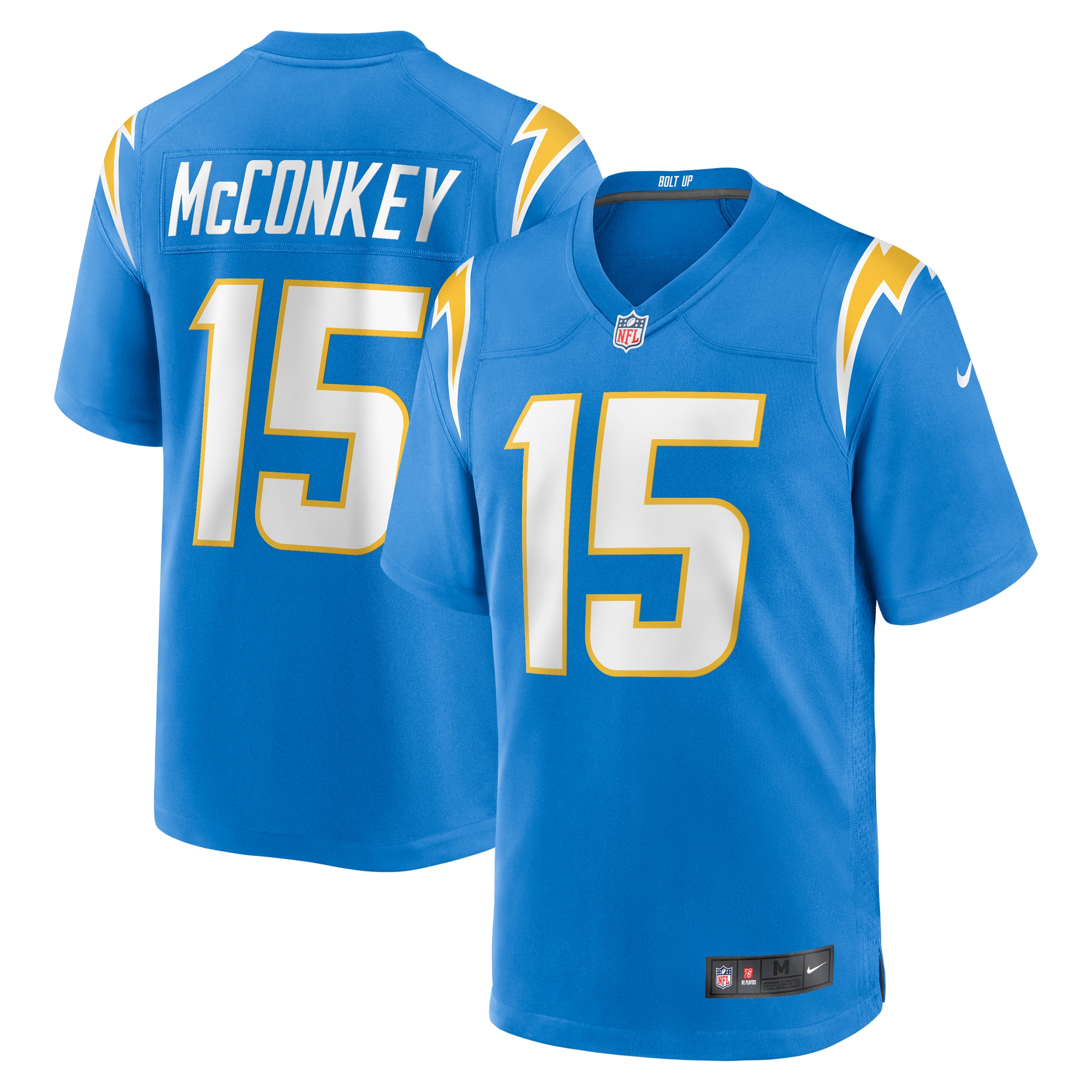 Men's Los Angeles Chargers Ladd McConkey Powder Blue Player Game Jersey JS9107 nicesnker