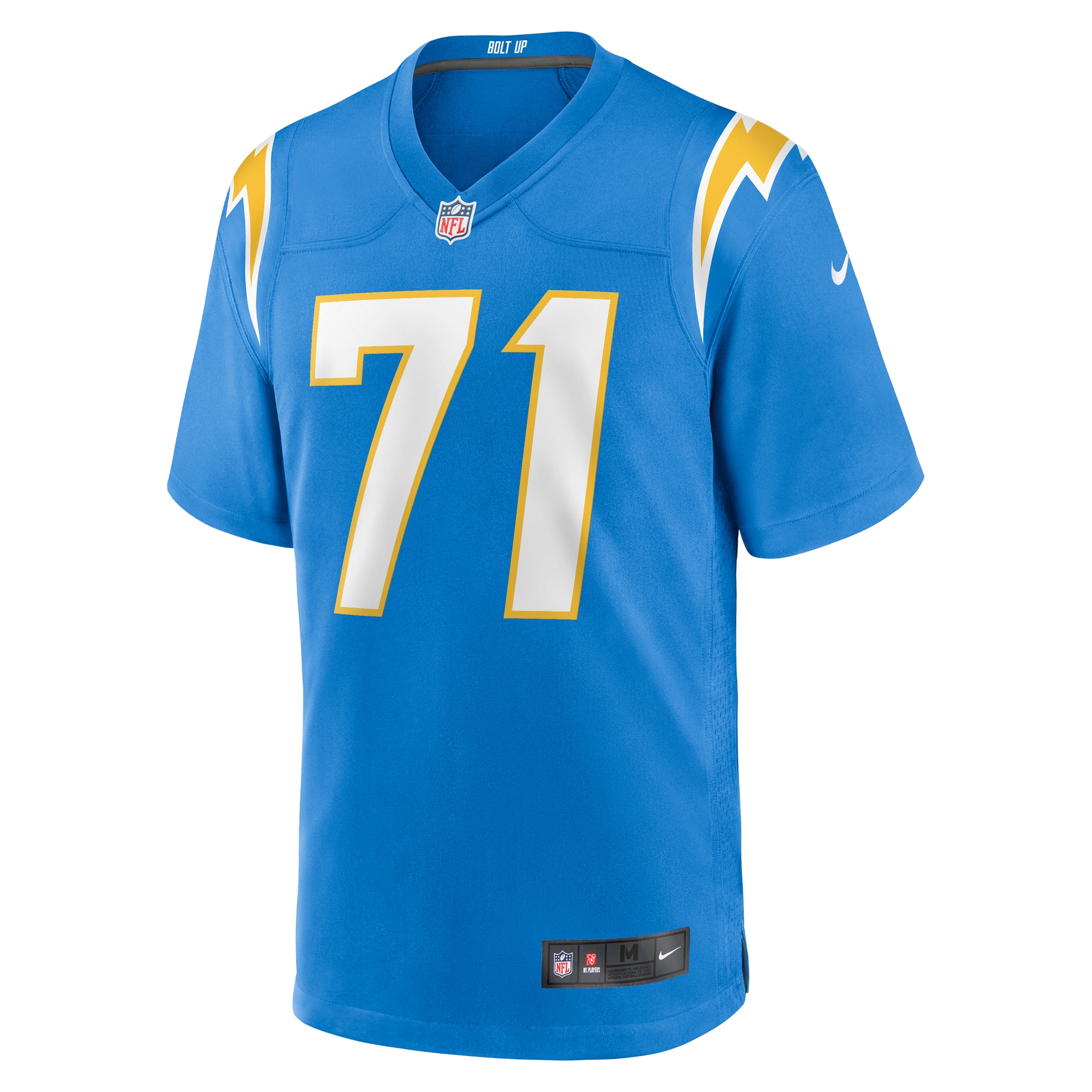Alternative view of Men's Los Angeles Chargers McFadden Powder Blue Team Game Jersey JS5143 nicesnker