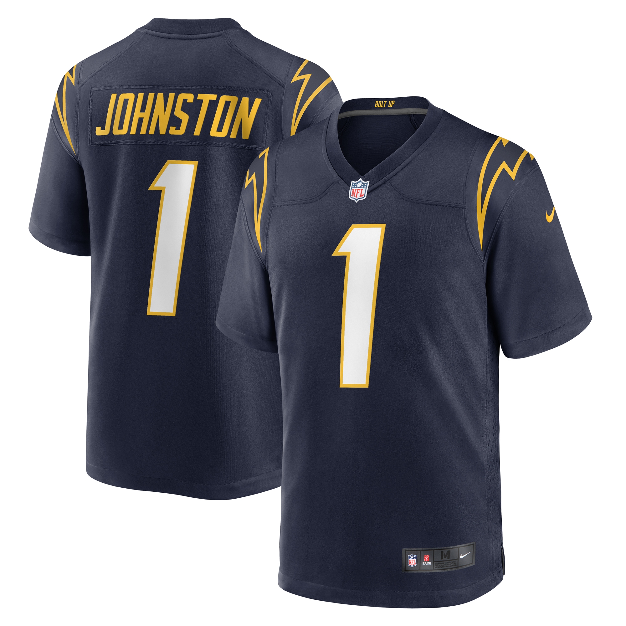 Men's Los Angeles Chargers Quentin Johnston Navy Alternate Game Jersey JS1224 nicesnker