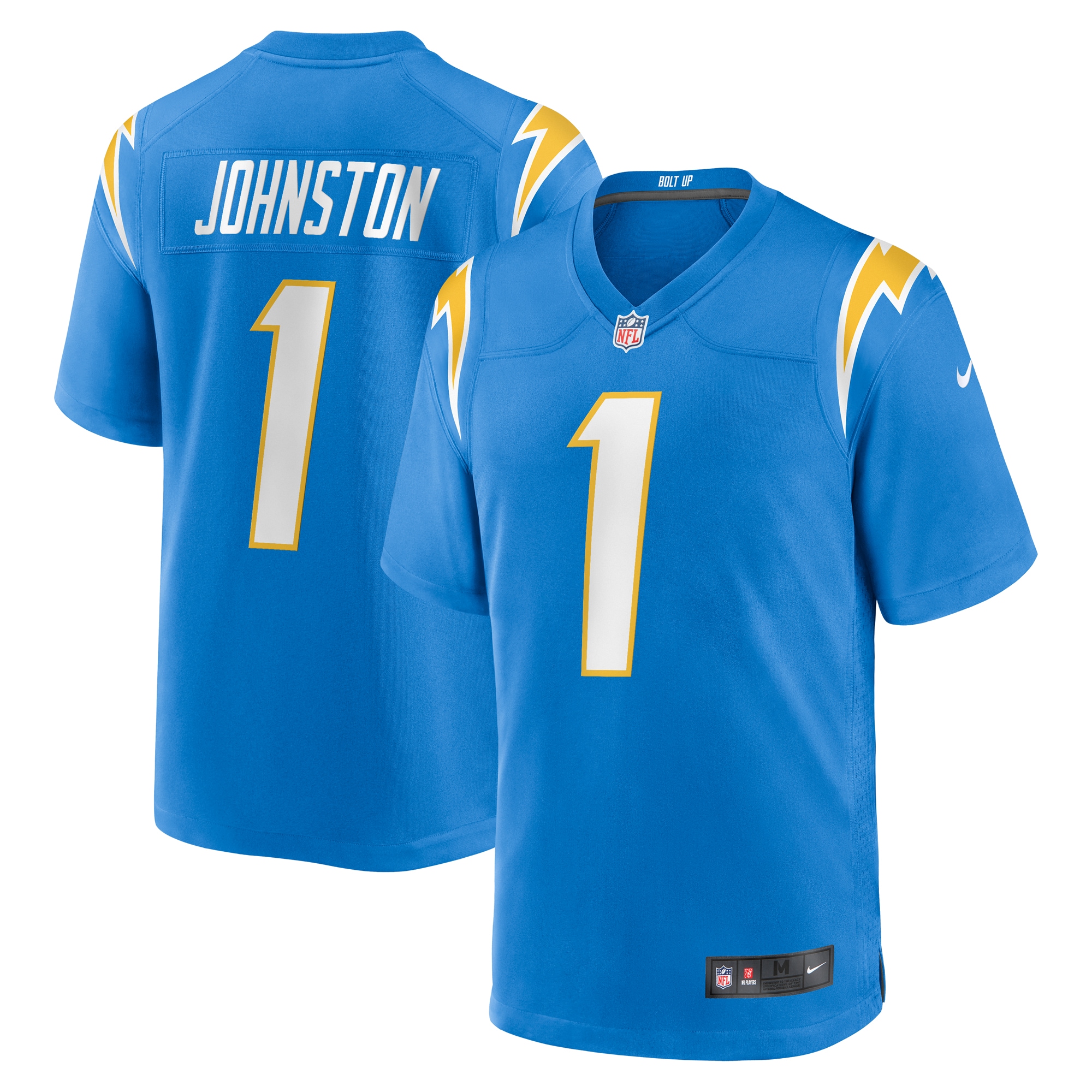 Men's Los Angeles Chargers Quentin Johnston Powder Blue Game Player Jersey JS5869 nicesnker