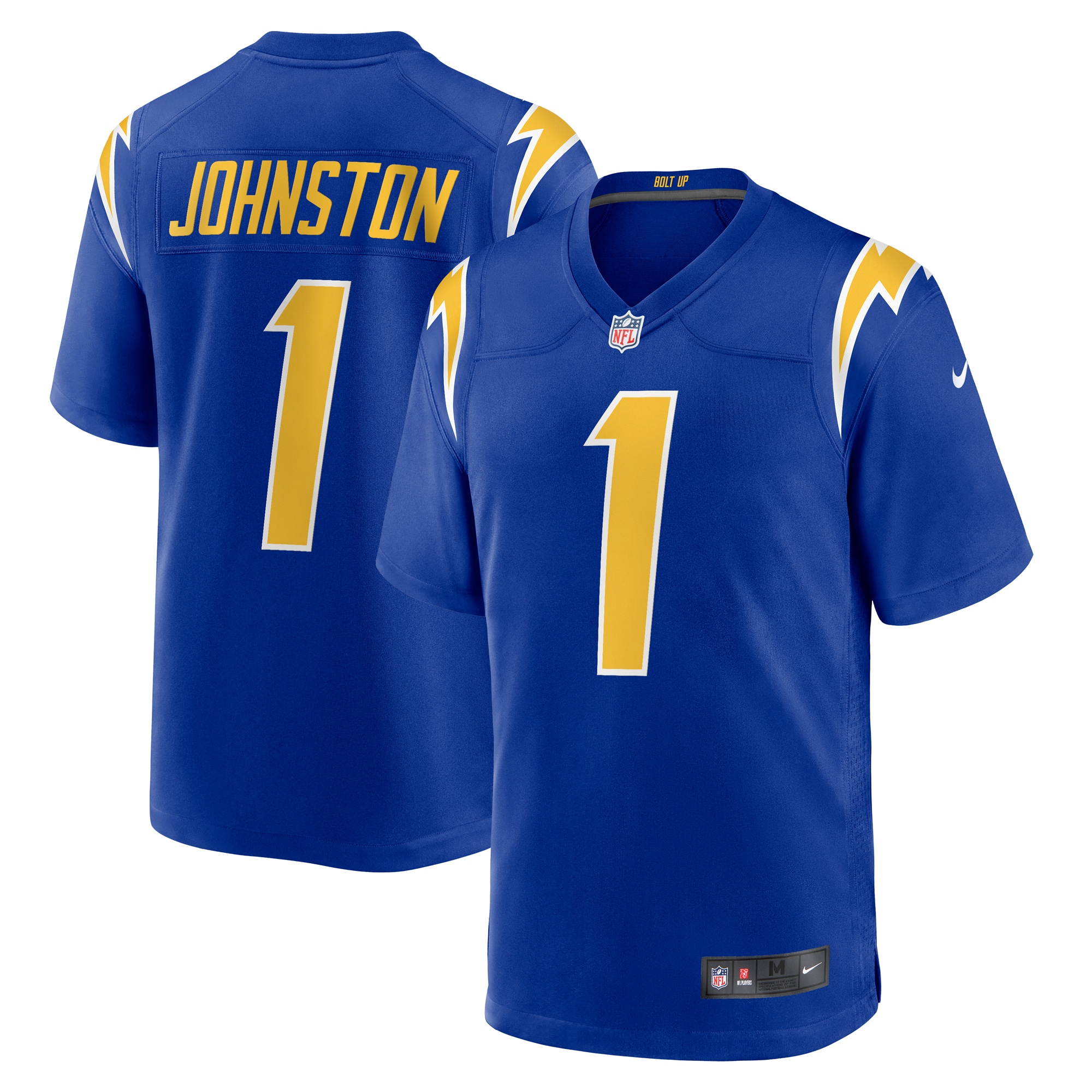 Men's Los Angeles Chargers Quentin Johnston Royal Alternate Game Jersey JS3941 nicesnker